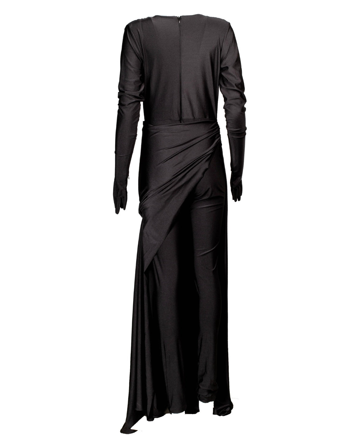 90S BLACK CATSUIT GOWN