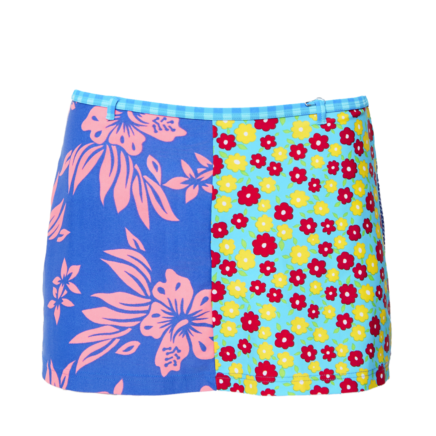 PRINTED BEACHWEAR MINI SKIRT