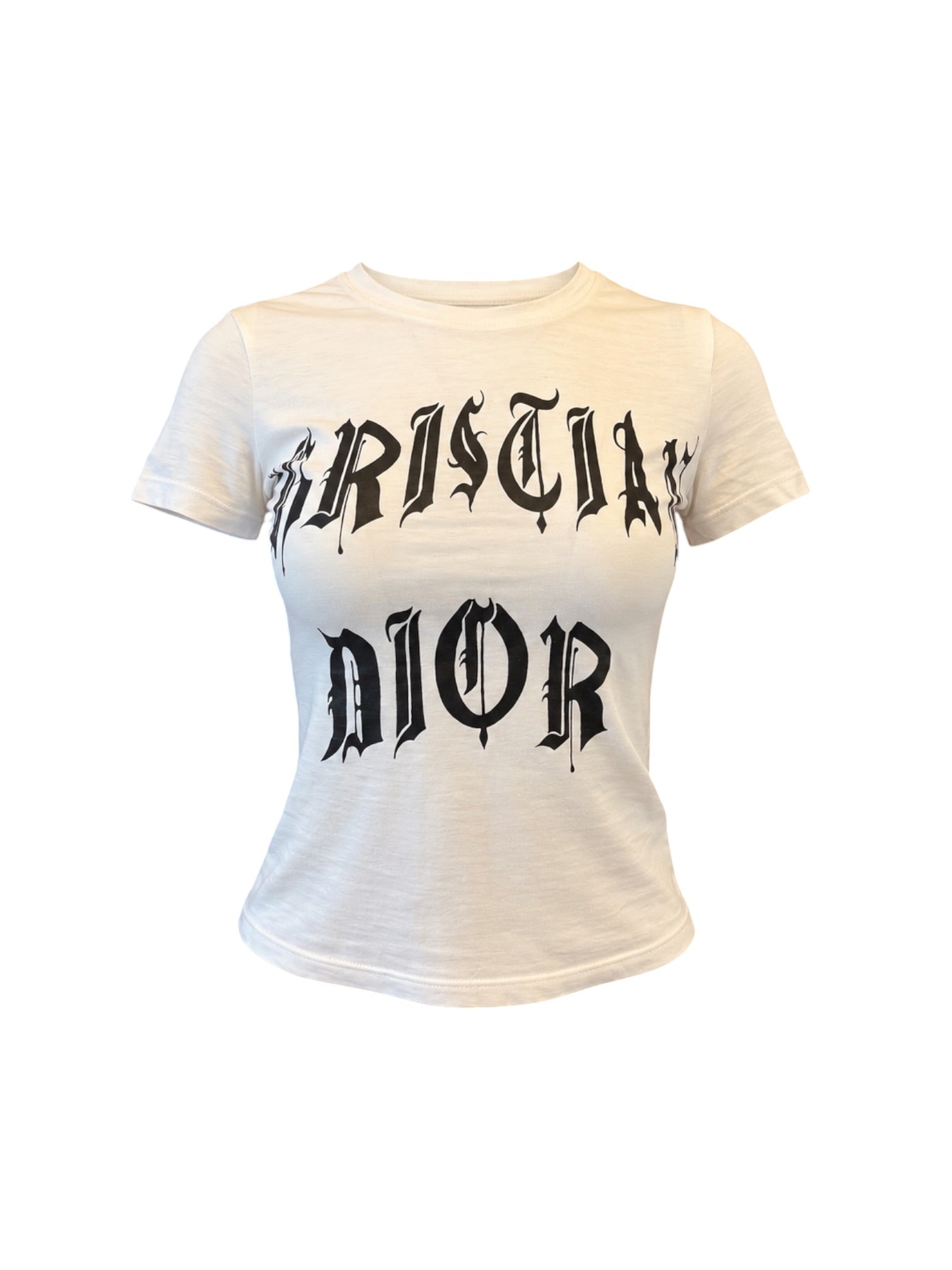 SS02 WHITE GOTHIC PRINT TOP (AS IS)