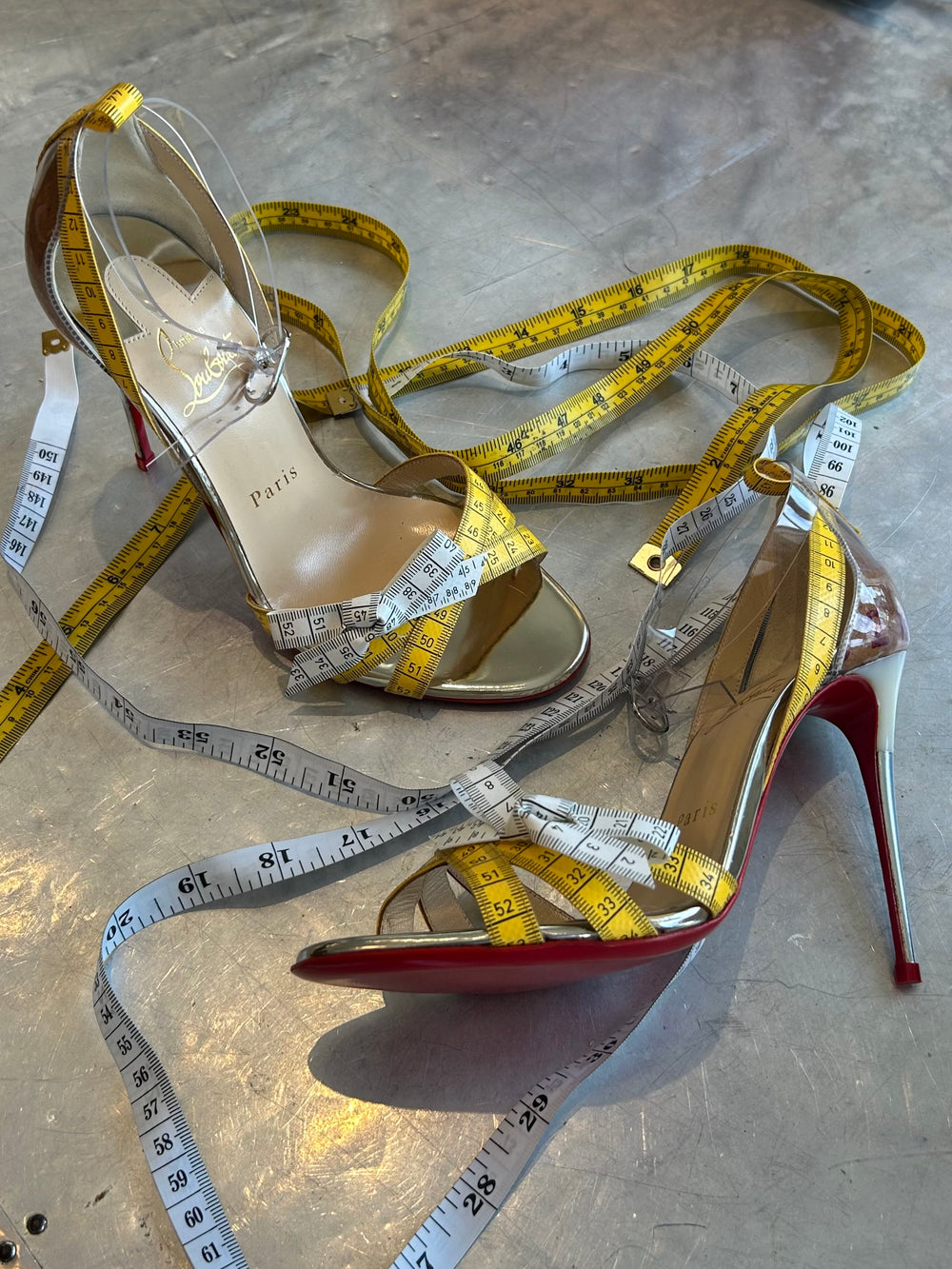 PVC PATENT METRICATHY PRINTED HEELS