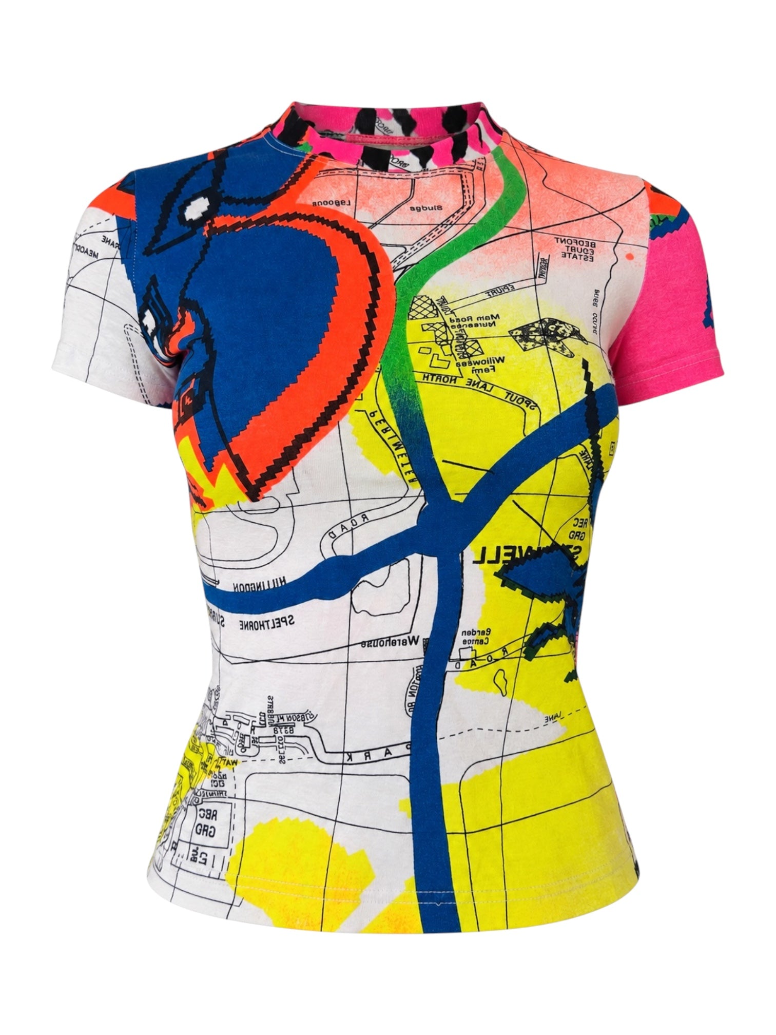 SS01 NEON CITY MAP PRINTED TOP