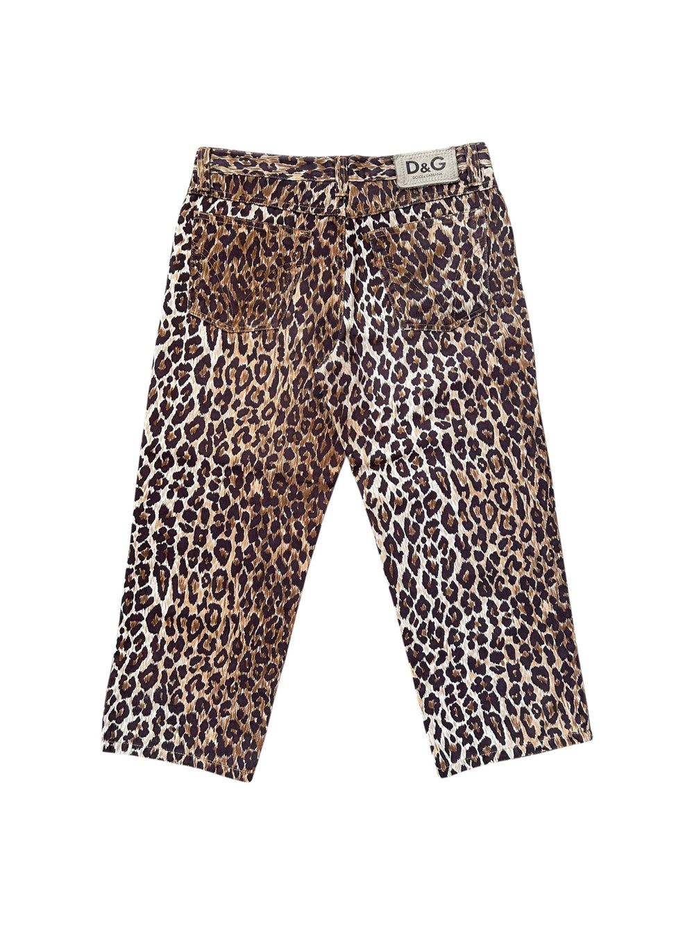 LEOPARD PRINTED COTTON CAPRIS