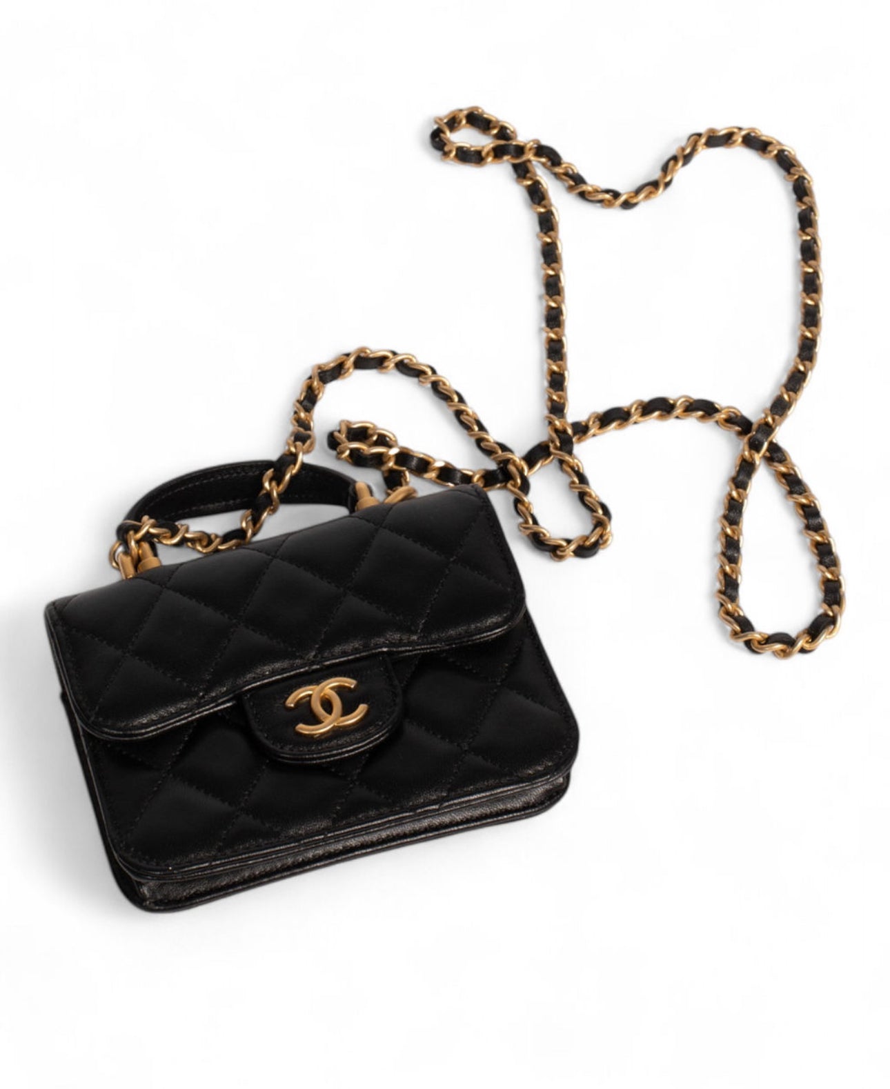 BLACK MINI CHAIN PURSE @AFIOR