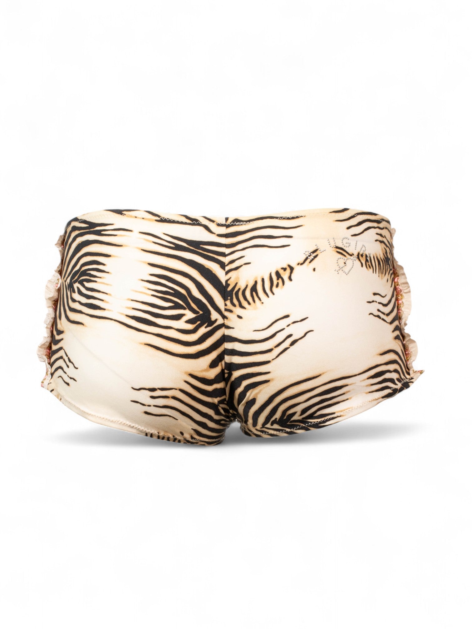 ZEBRA PRINTED 2PC BIKINI & SHORTS SET