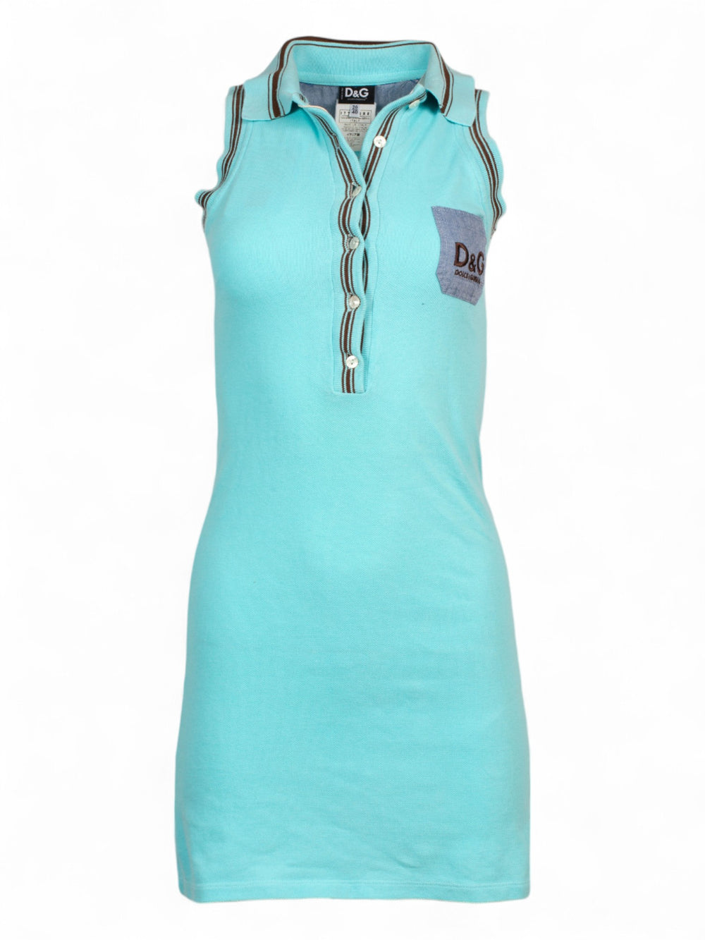 BLUE POLO COLLARED MINI DRESS