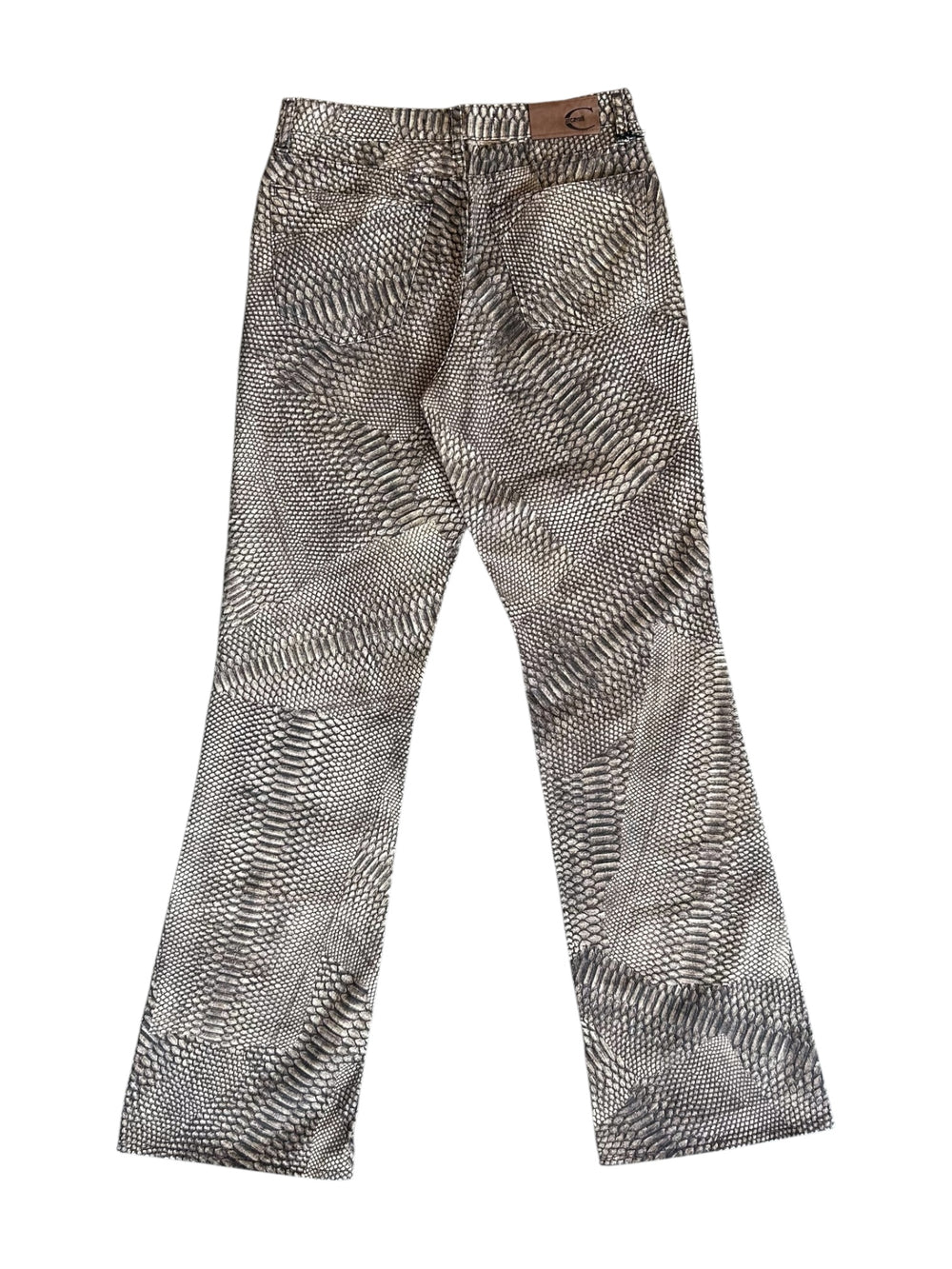 00S BROWN SNAKESKIN PRINT JEANS (NWT)