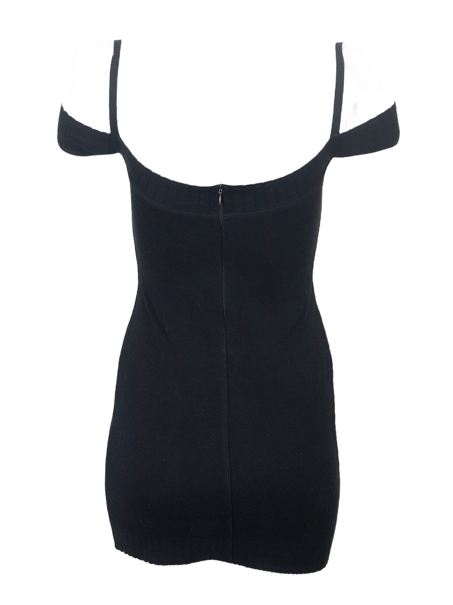 SS92 BLACK OFF THE SHOULDER MINI DRESS