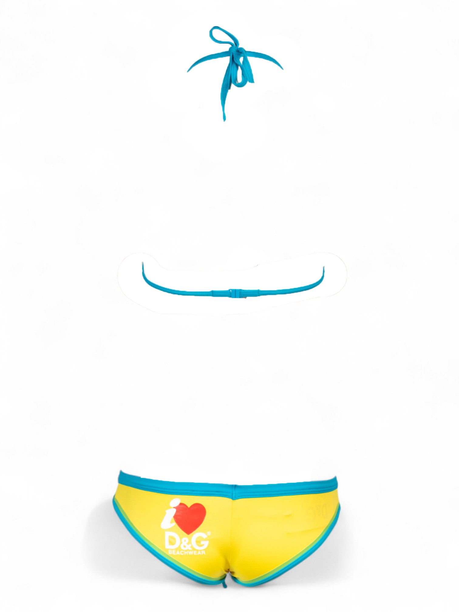 I <3 D&G YELLOW & BLUE 2/PC BIKINI