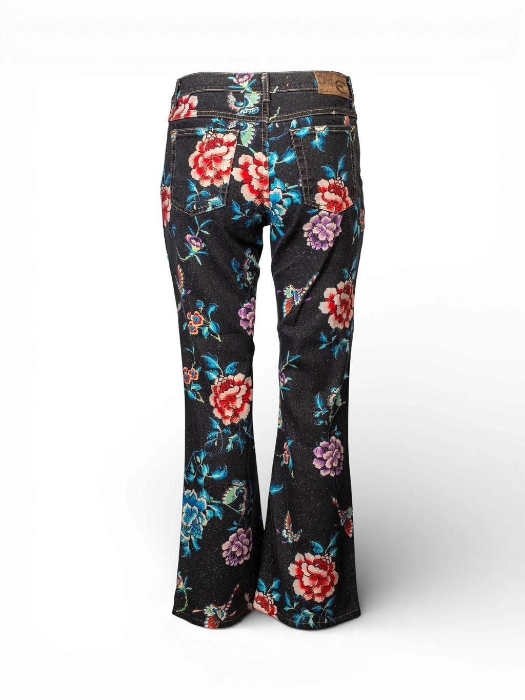 NAVY FLORAL & BUTTERFLY GLITTER JEANS