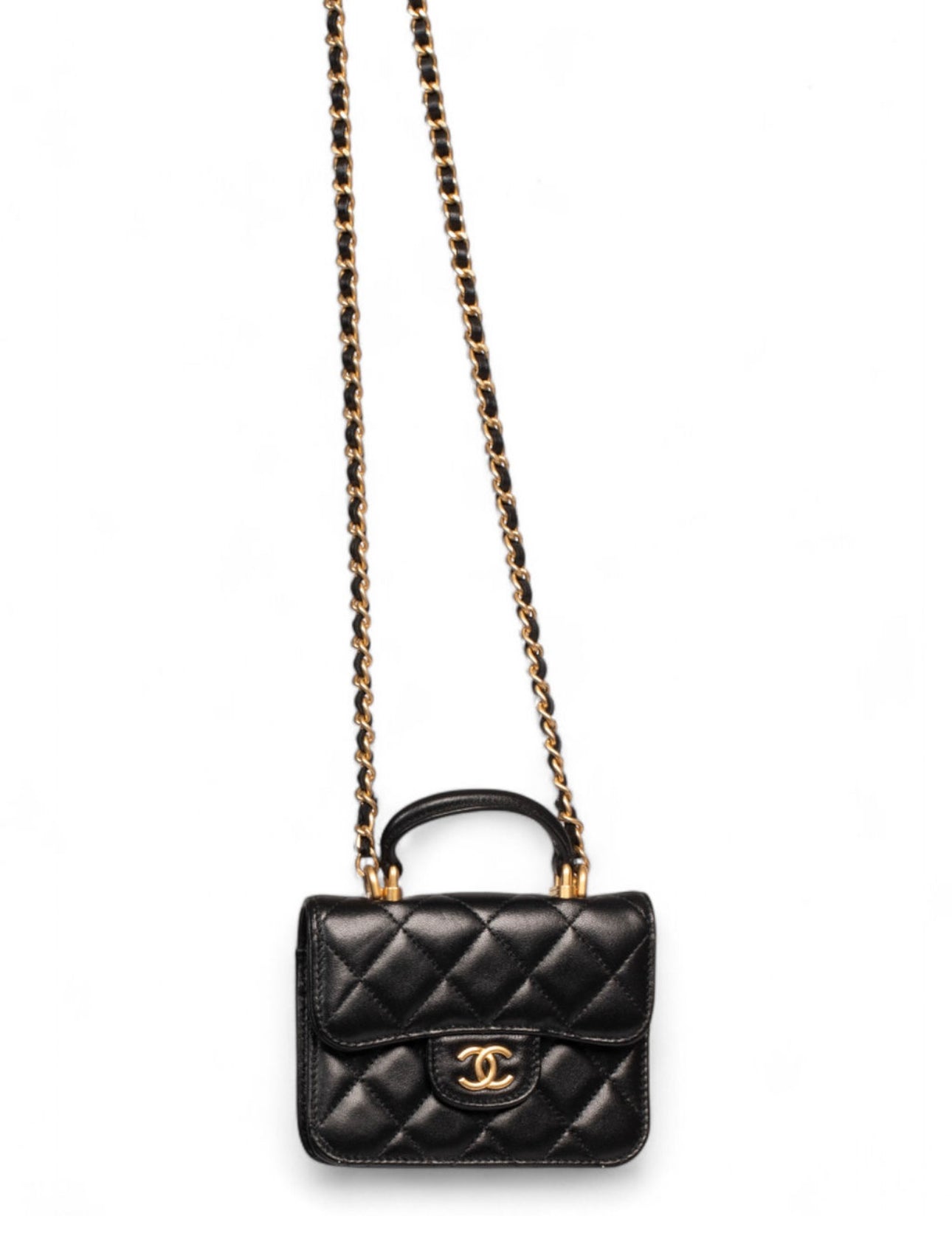 BLACK MINI CHAIN PURSE @AFIOR