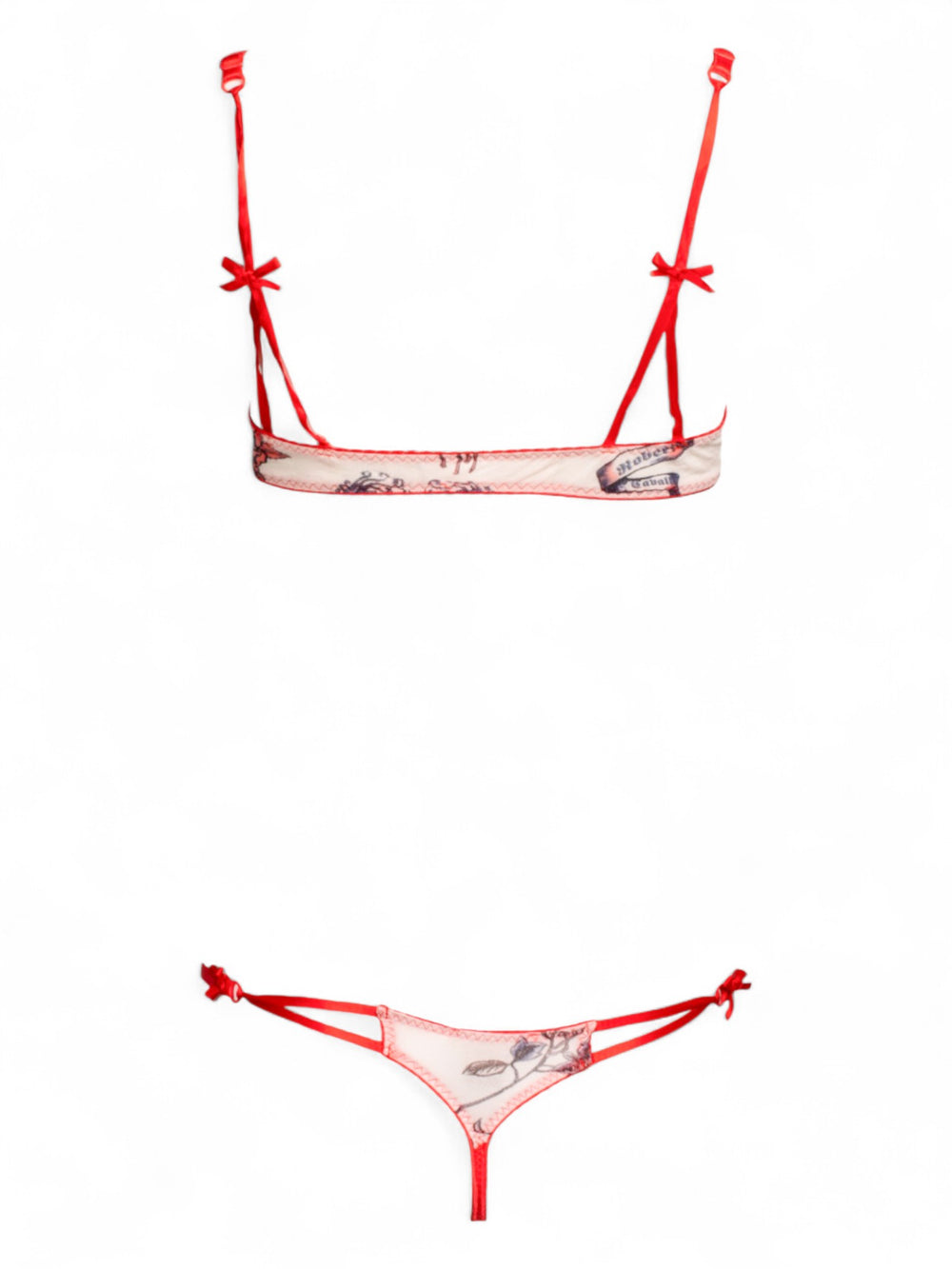2003 RED & WHITE AMOUR LINGERIE SET