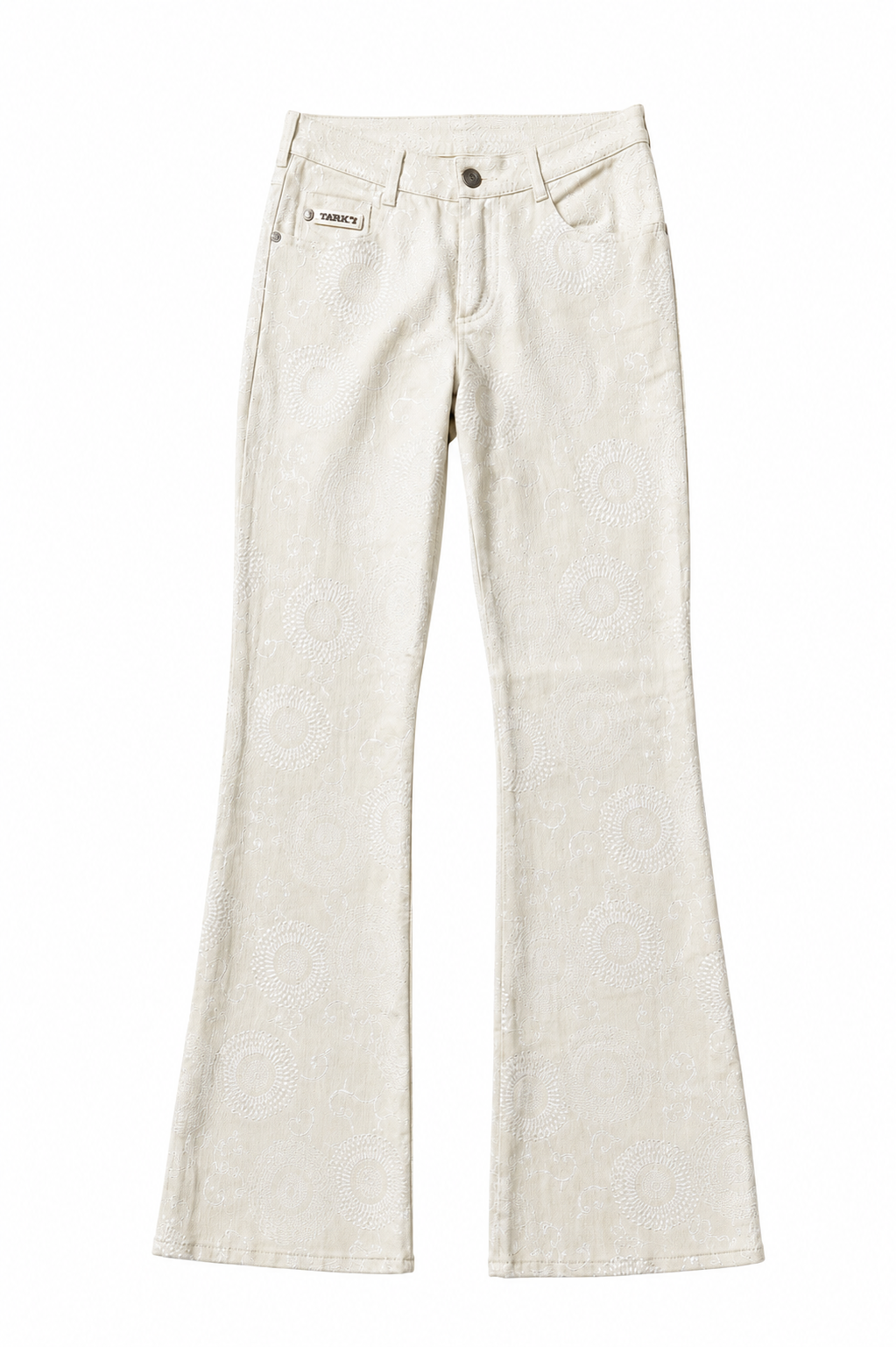 MADE IN FRANCE GLITTER EMBOSSED PRINTED JEANS