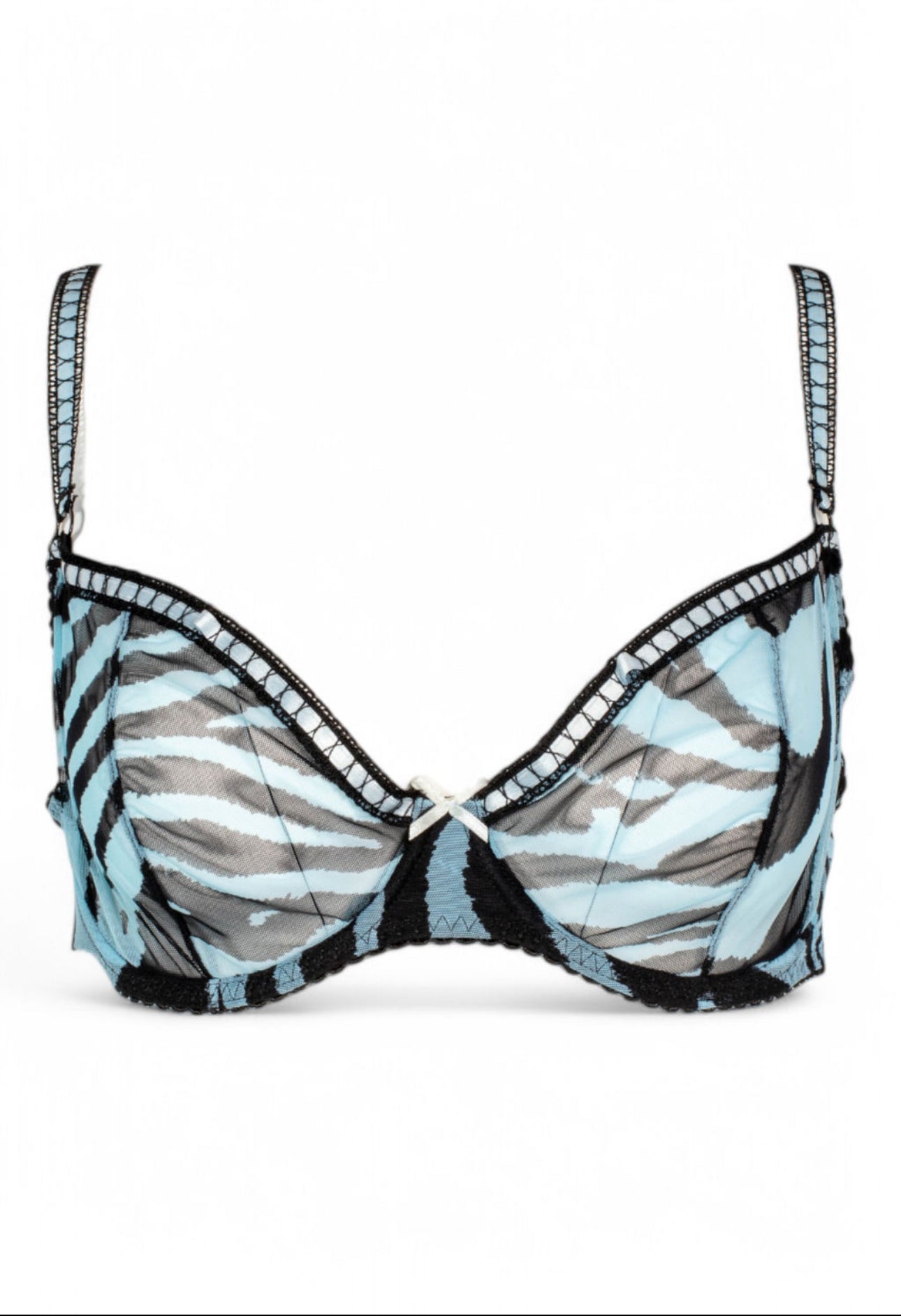 MESH BLUE ZEBRA BRA