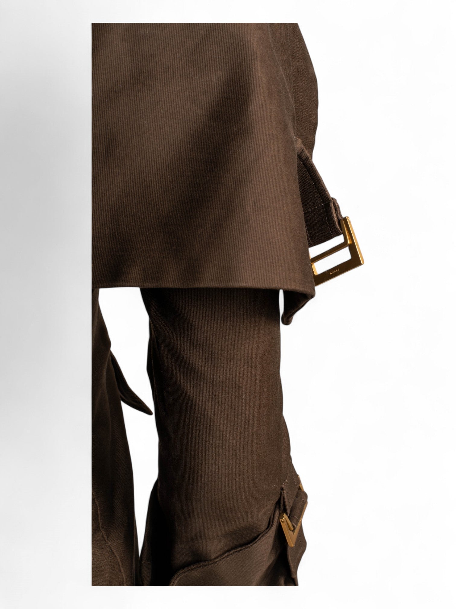 FW03 RUNWAY TAILORED BROWN COLLARED JACKET