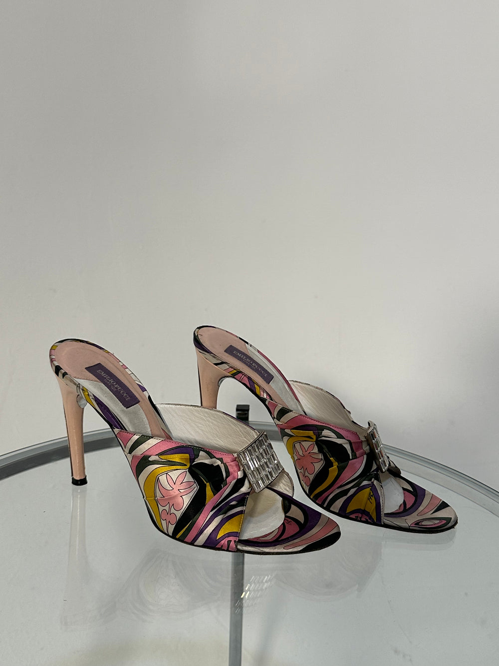 FIRENZE SILK CRYSTAL HEELS