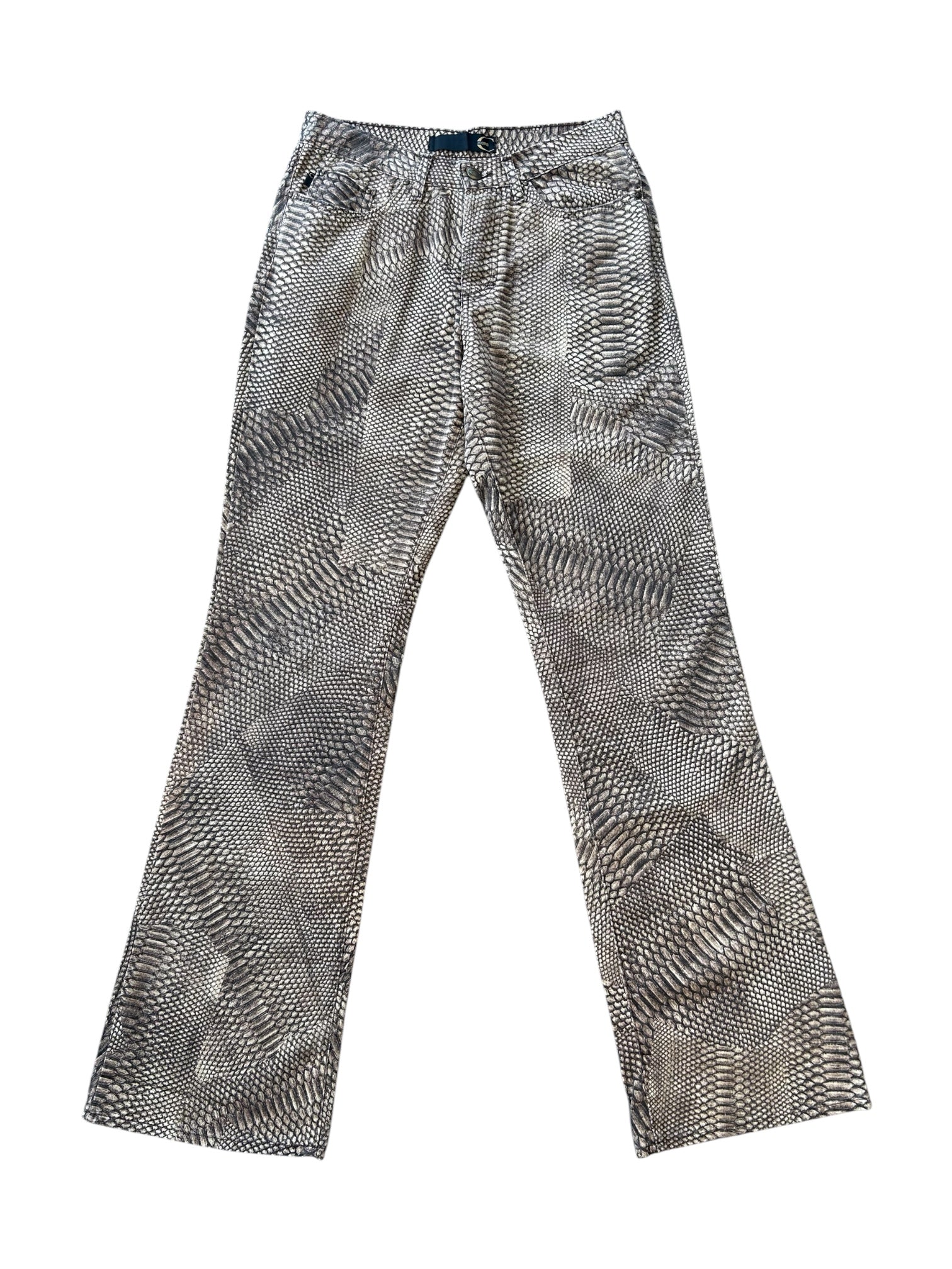 00S BROWN SNAKESKIN PRINT JEANS (NWT)