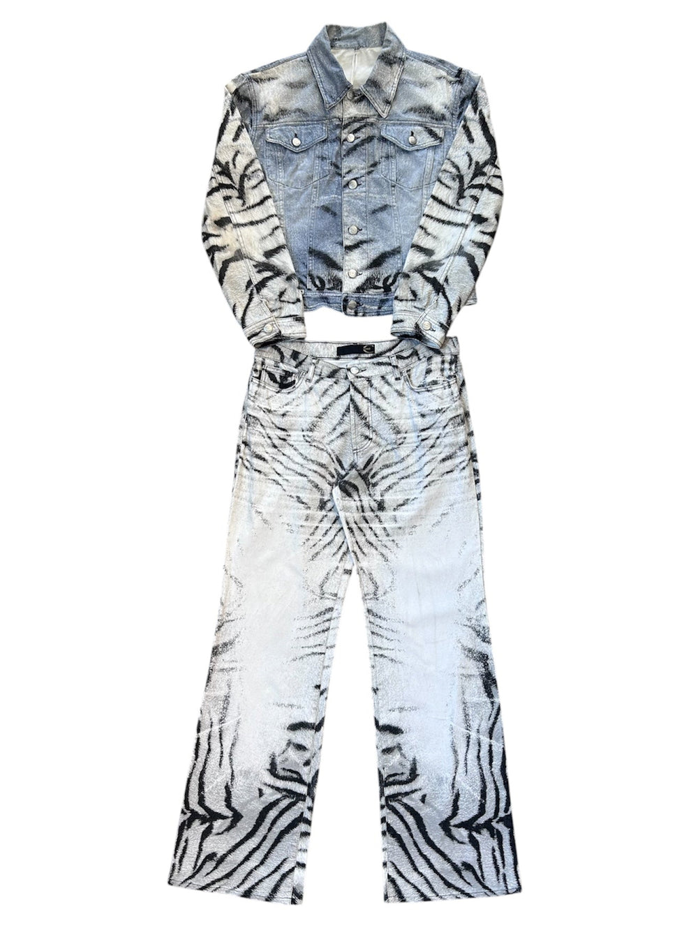 00S TIGER PRINTED 2PC JACKET/PANTS SET