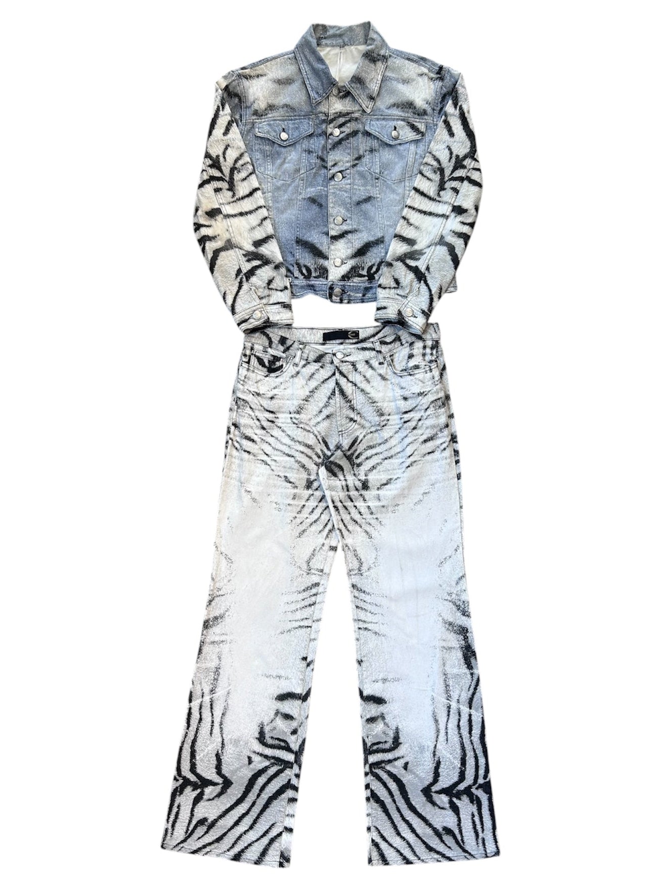00S TIGER PRINTED 2PC JACKET/PANTS SET