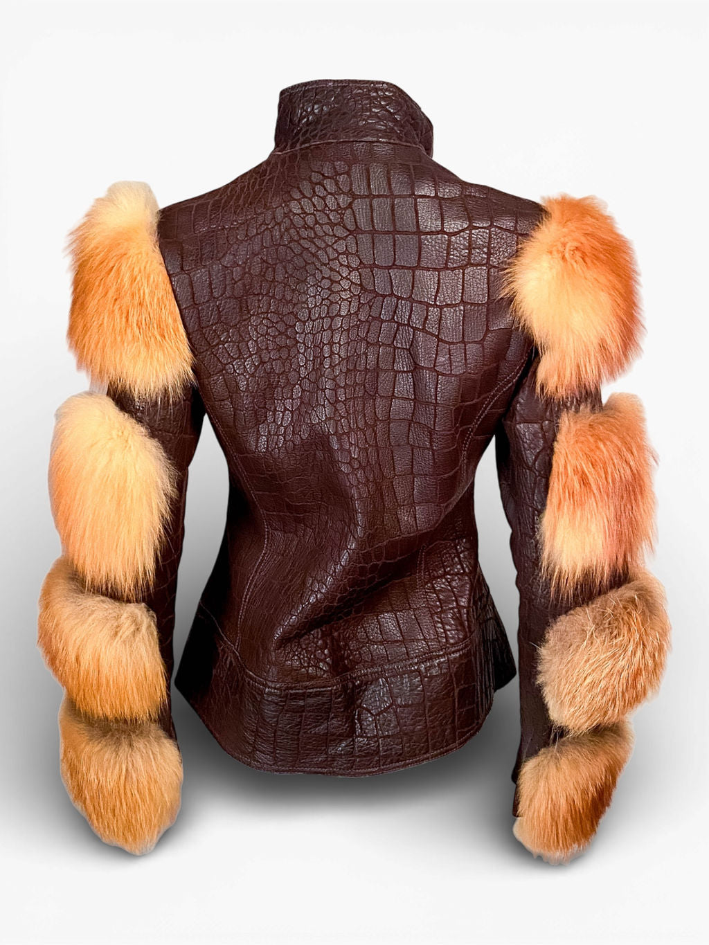 FOX FUR & CROC EMBOSSED JACKET @MMC
