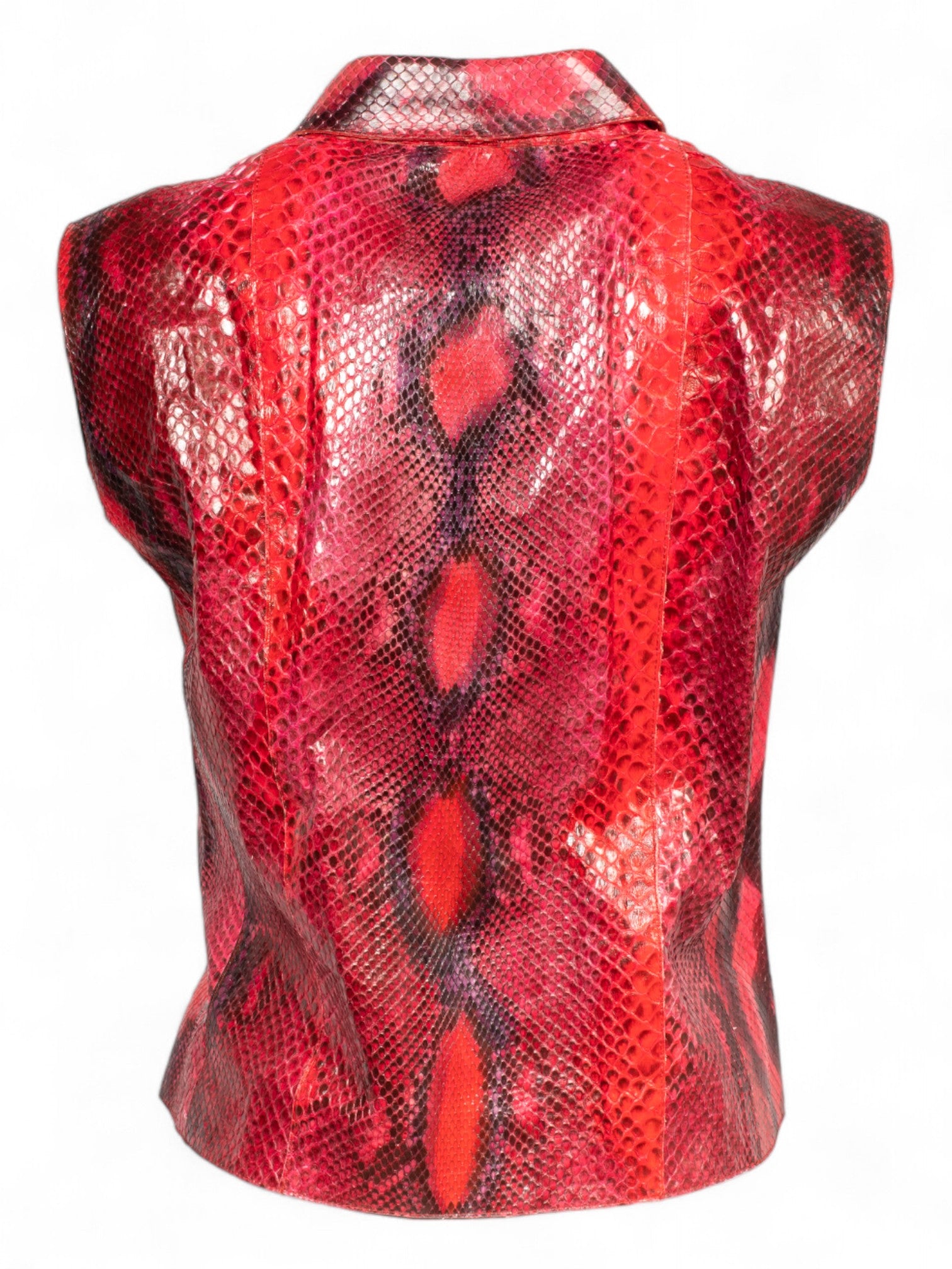 RED SNAKESKIN VEST