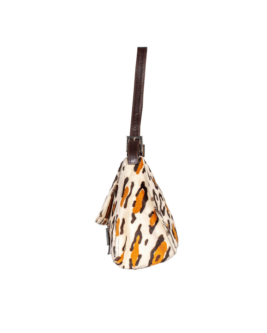 WHITE LEOPARD CALFHAIR MAMA BAGUETTE