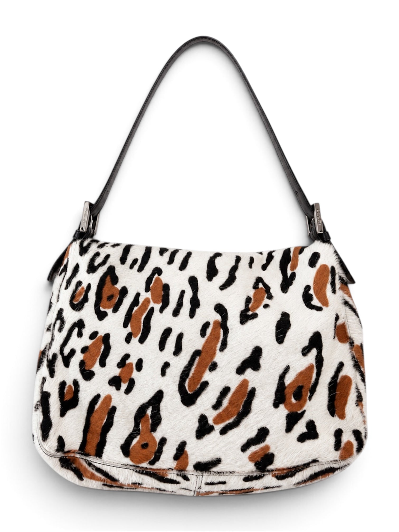 WHITE LEOPARD CALFHAIR MAMA BAGUETTE