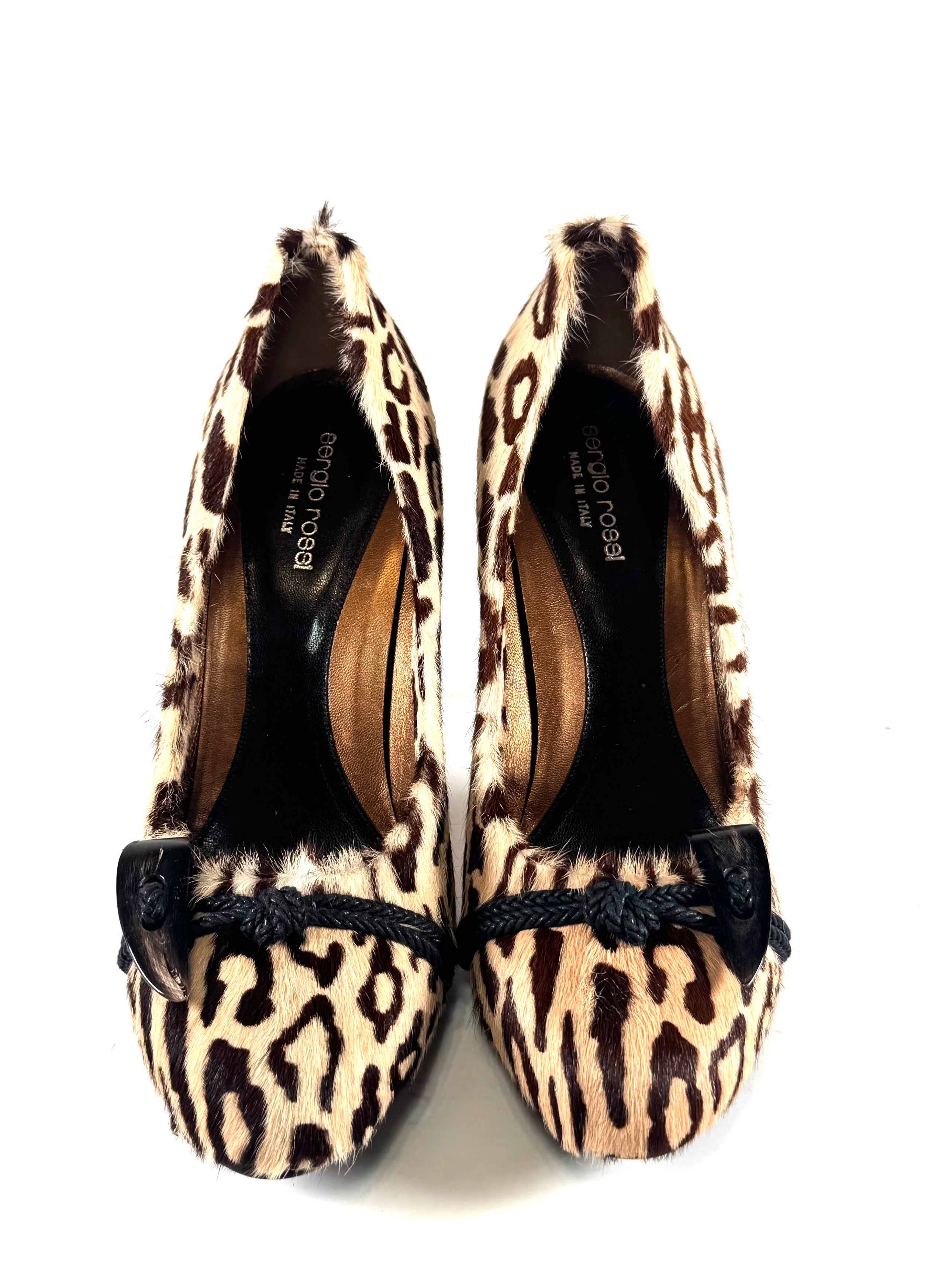 SABER TOOTH CALF HAIR CHEETAH PRINT PUMPS