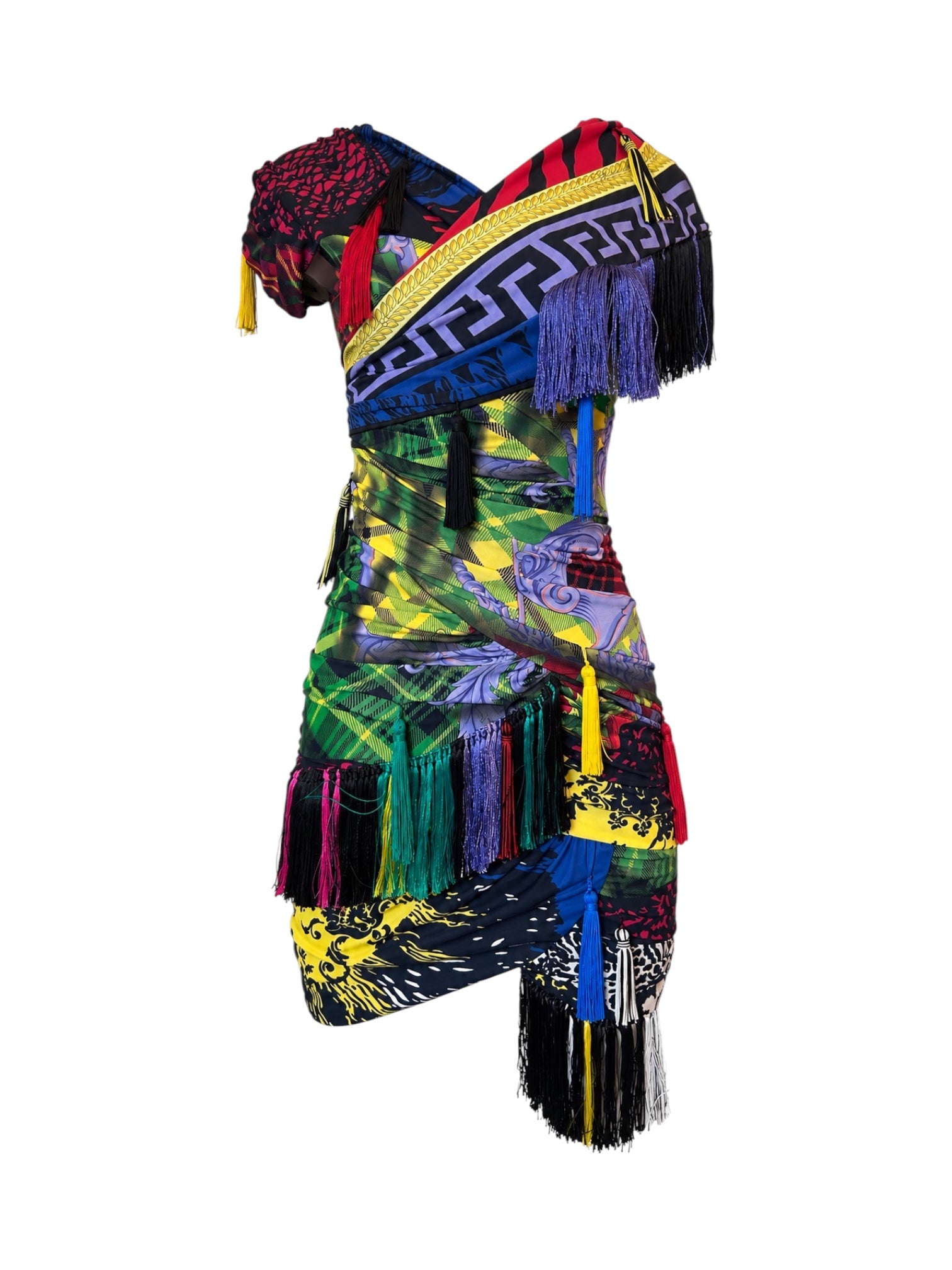 2018 RUNWAY FRINGE PATCHWORK MINI DRESS (AS IS) @SM