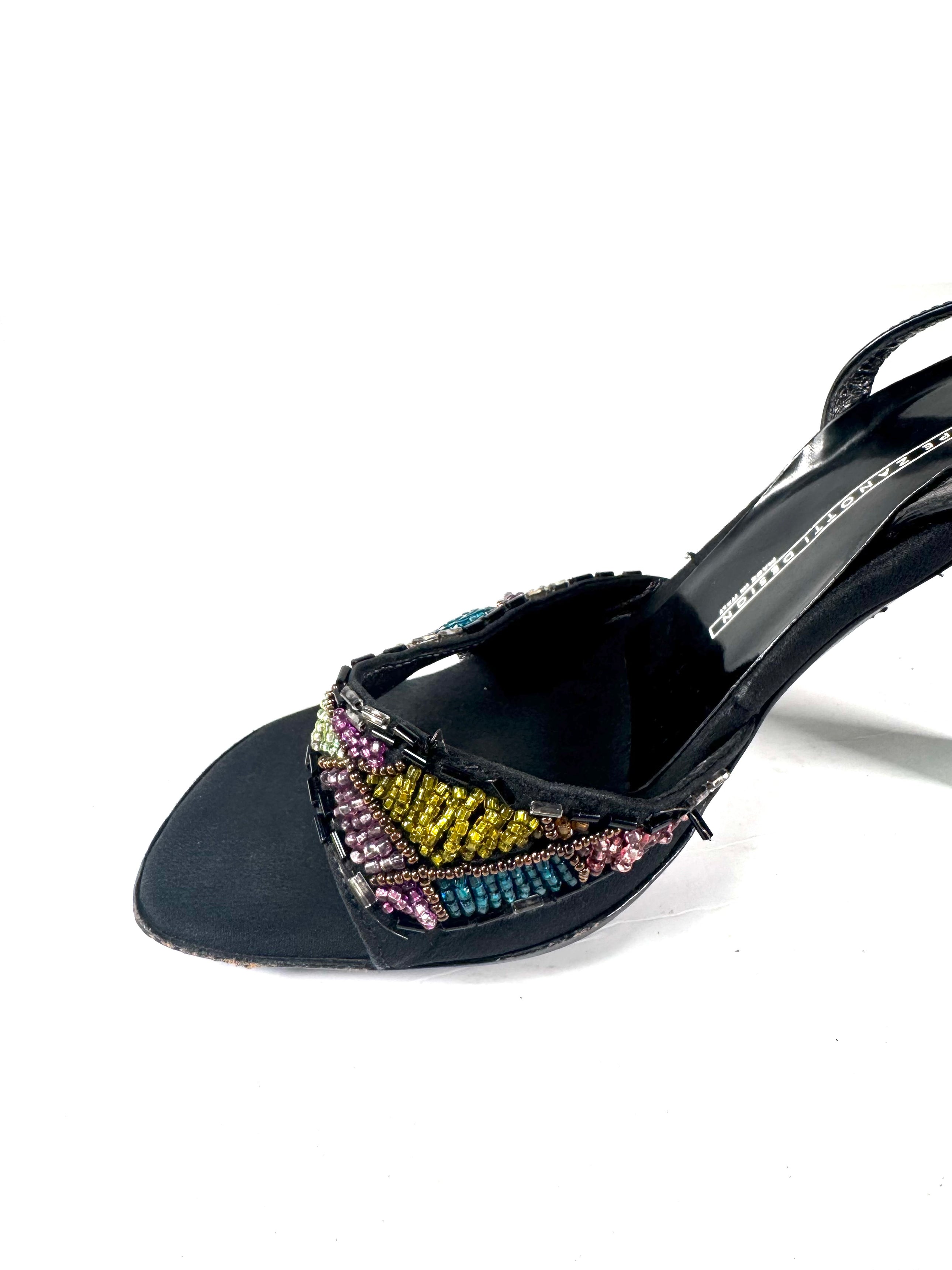 MULTICOLOR BEADED HEELS