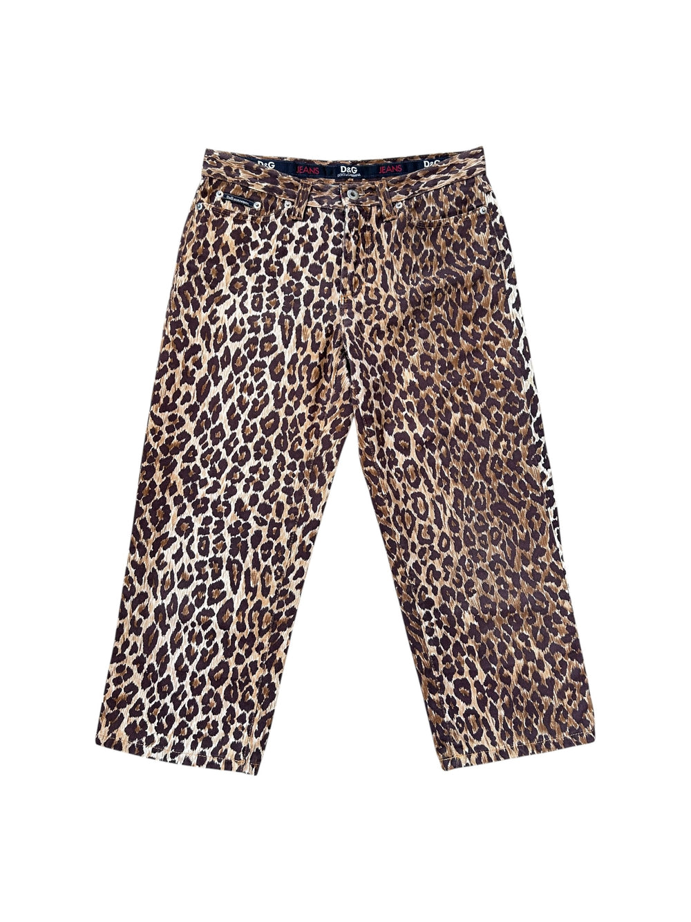 LEOPARD PRINTED COTTON CAPRIS