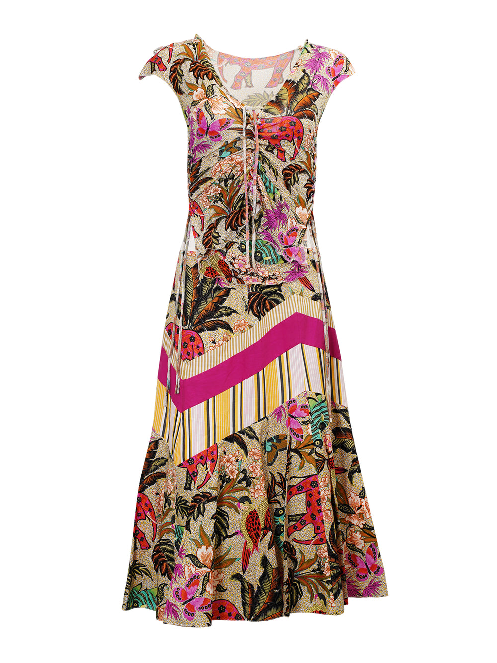 FLORAL & STRIPED 2PC SKIRT SET