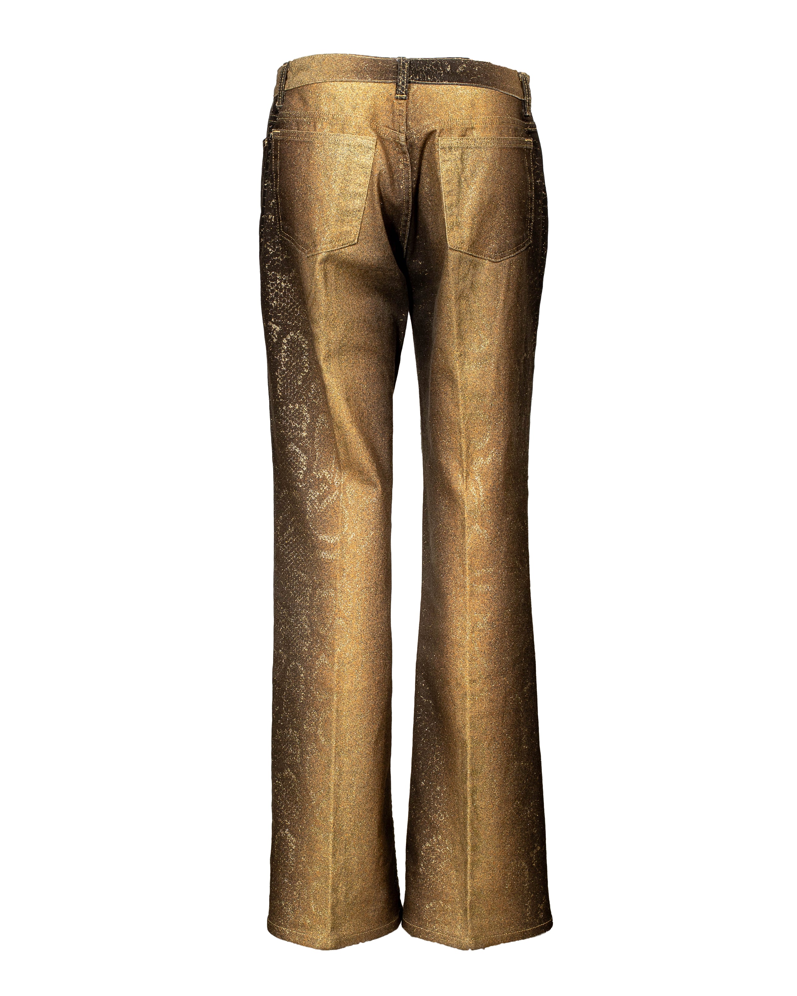 EARTH TONE SNAKESKIN PRINTED JEANS
