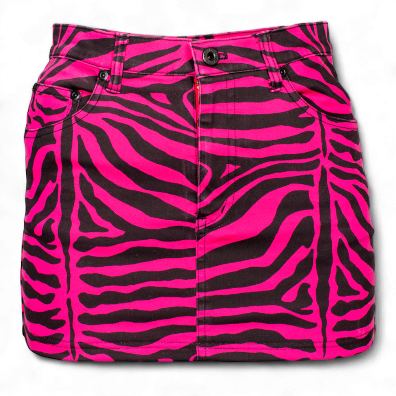 PINK & BLACK ZEBRA MINI SKIRT