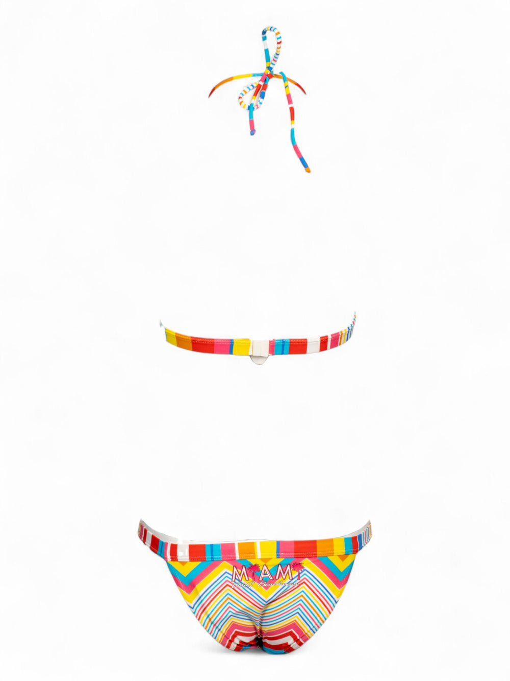 MIAMI RAINBOW CHEVRON PRINT BIKINI (NWT)
