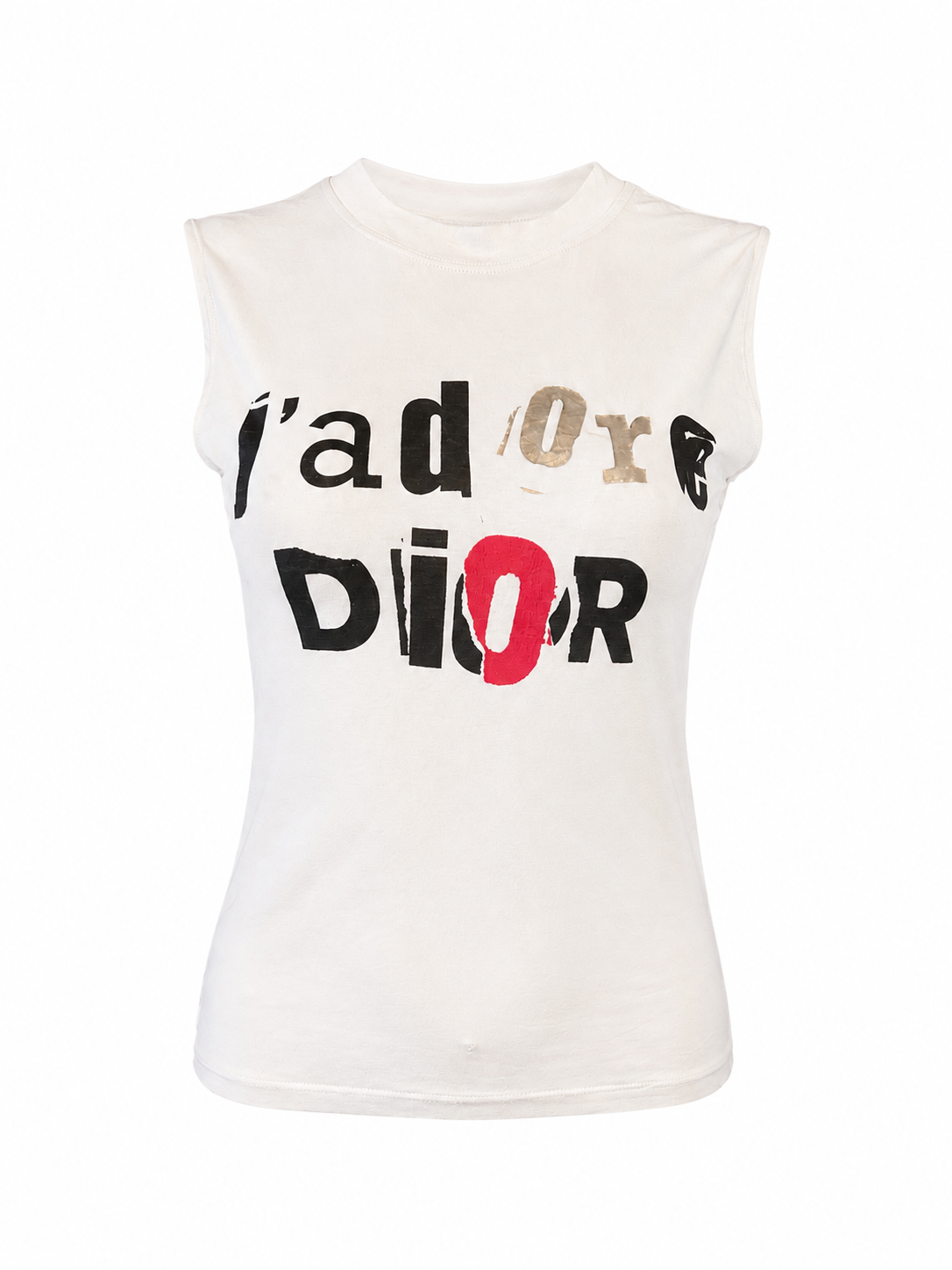 "J'ADORE DIOR" SS03 WHITE MULTICOLOR TANK (AS IS)