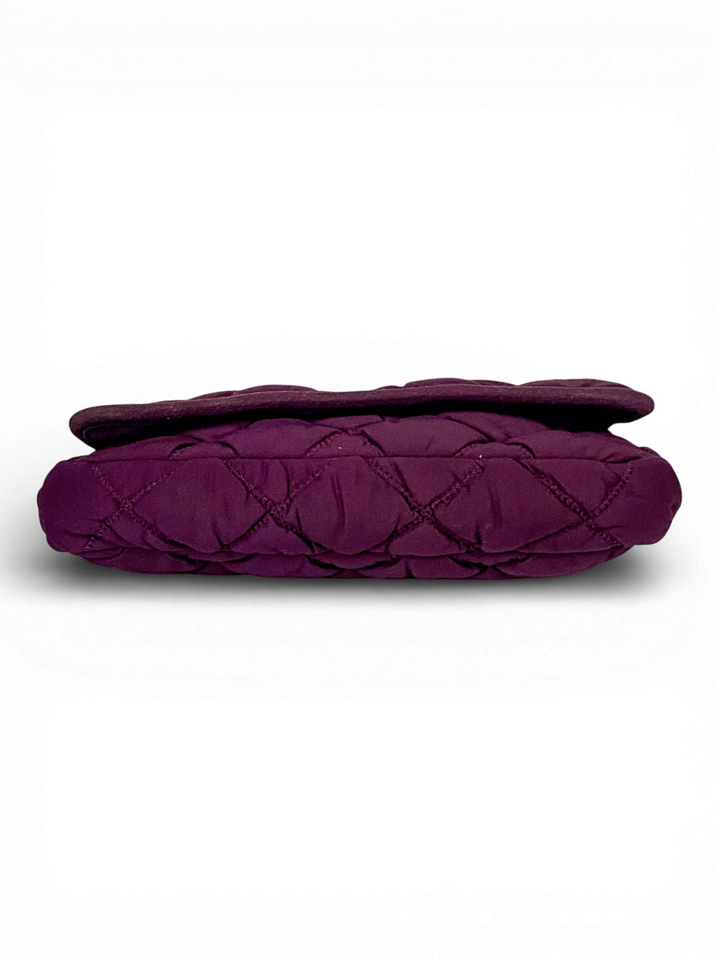 PURPLE QUILTED BUBBLE SHOULDER BAG (AS IS) @HANA