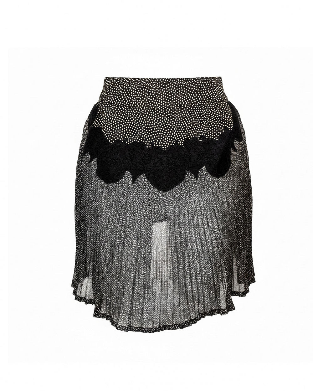 SS94 Polka Dot/Black Lace Top & Skirt Set @JCCG