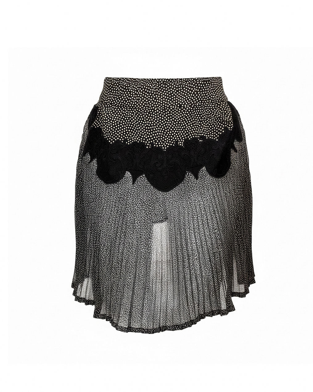 SS94 Polka Dot/Black Lace Top & Skirt Set @JCCG