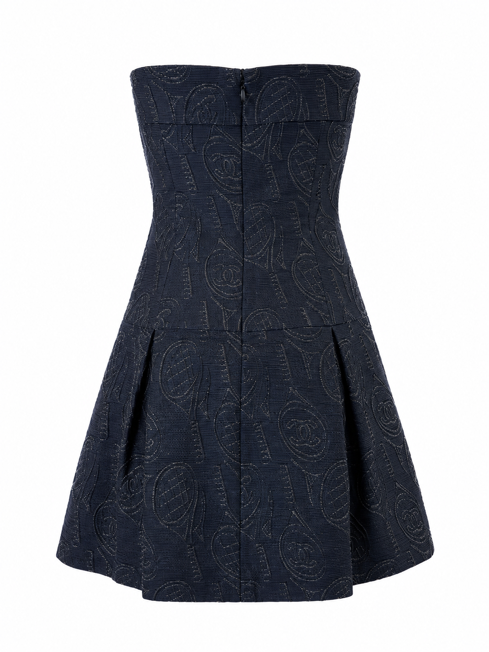2009 NAVY BLUE CC TENNIS RACKET STRAPLESS MINI DRESS