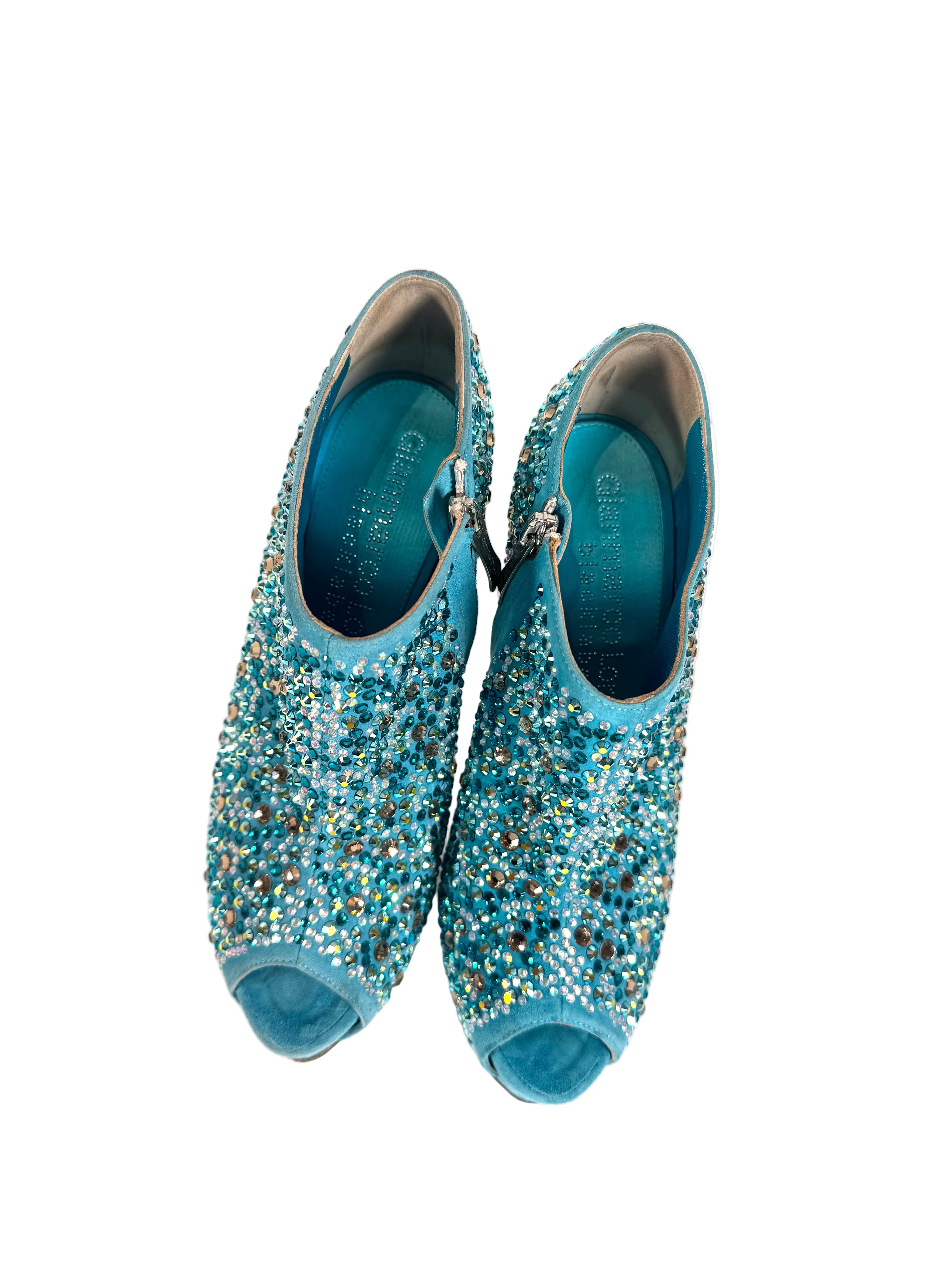 EMBELLISHED BLUE HEELS @JKOVA