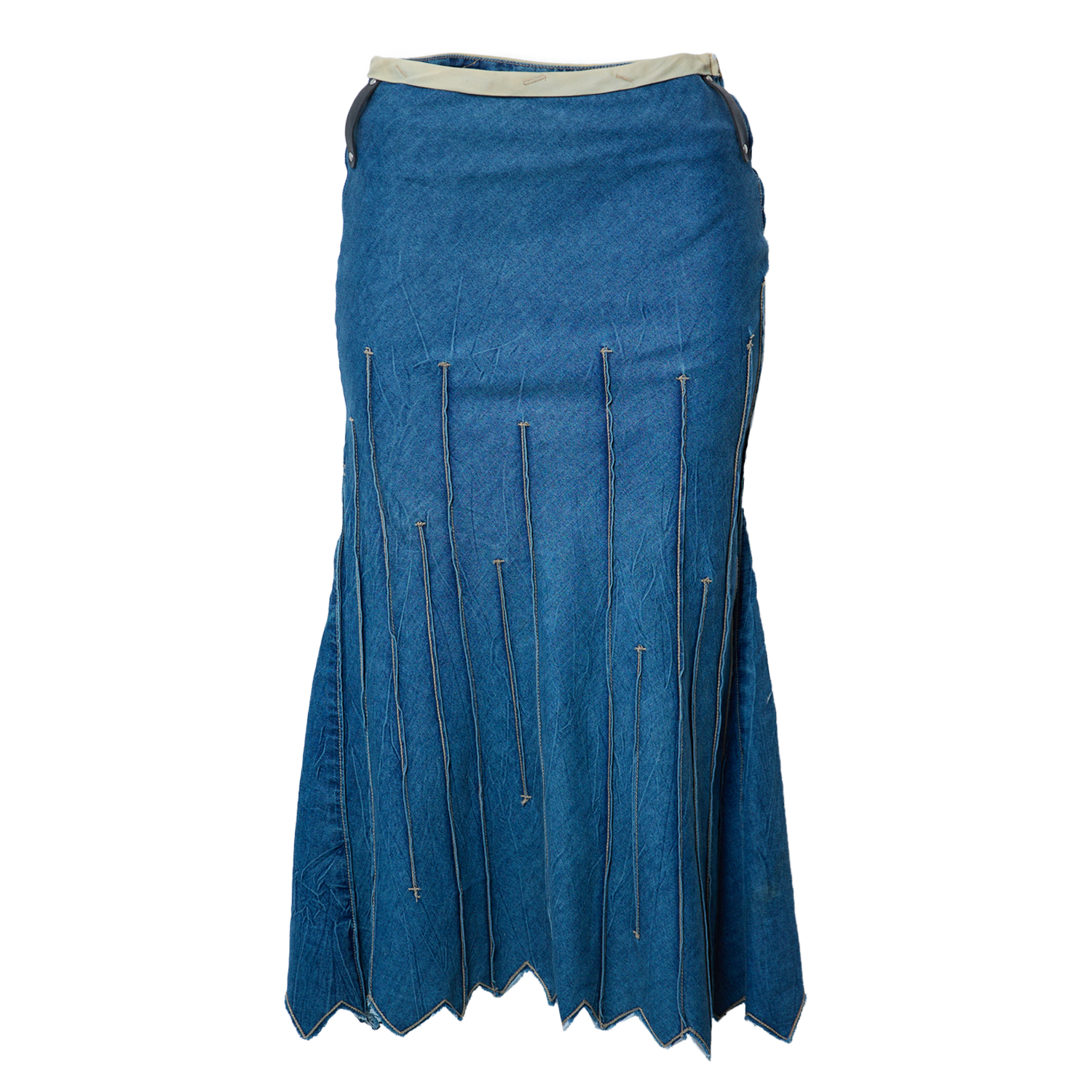 DENIM STITCHED SKIRT