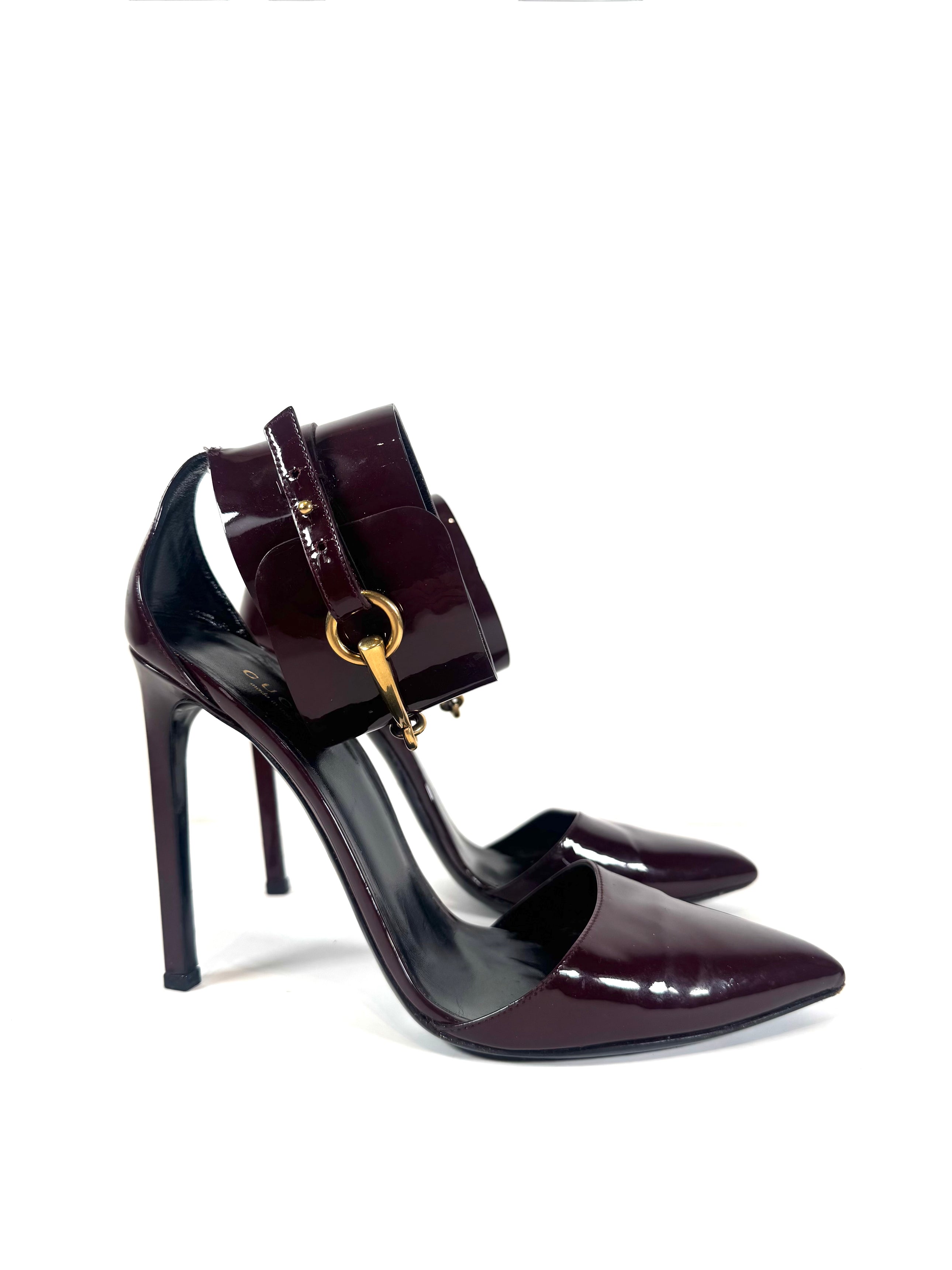 TOM FORD WINE URSULA ANKLE PUMPS