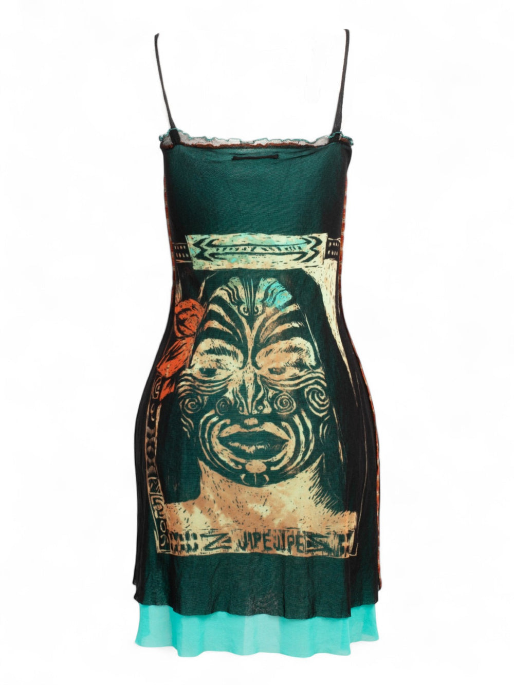 TRIBAL 90S MESH MIDI DRESS