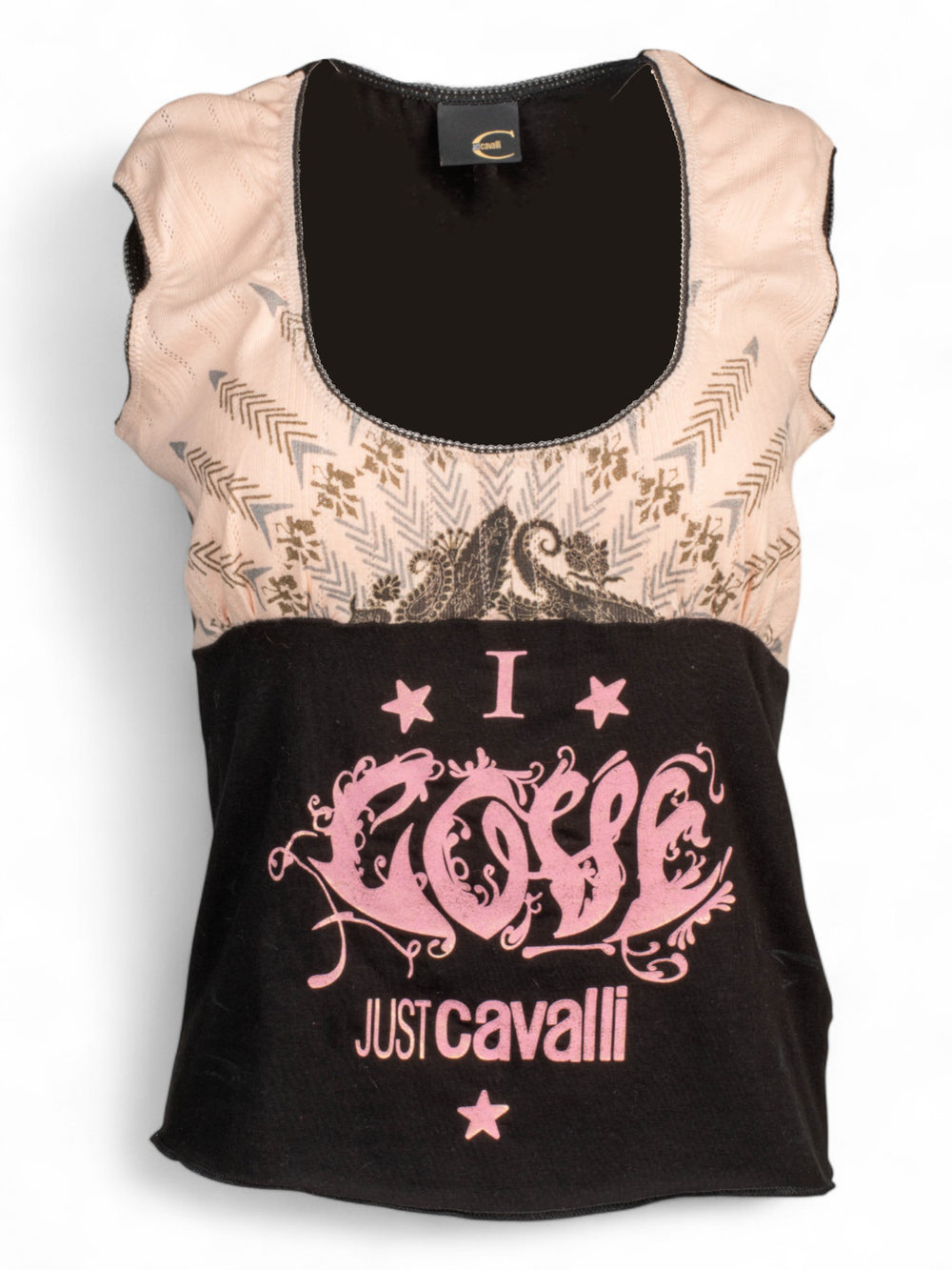 "I LOVE JUST CAVALLI" PRINTED TANK