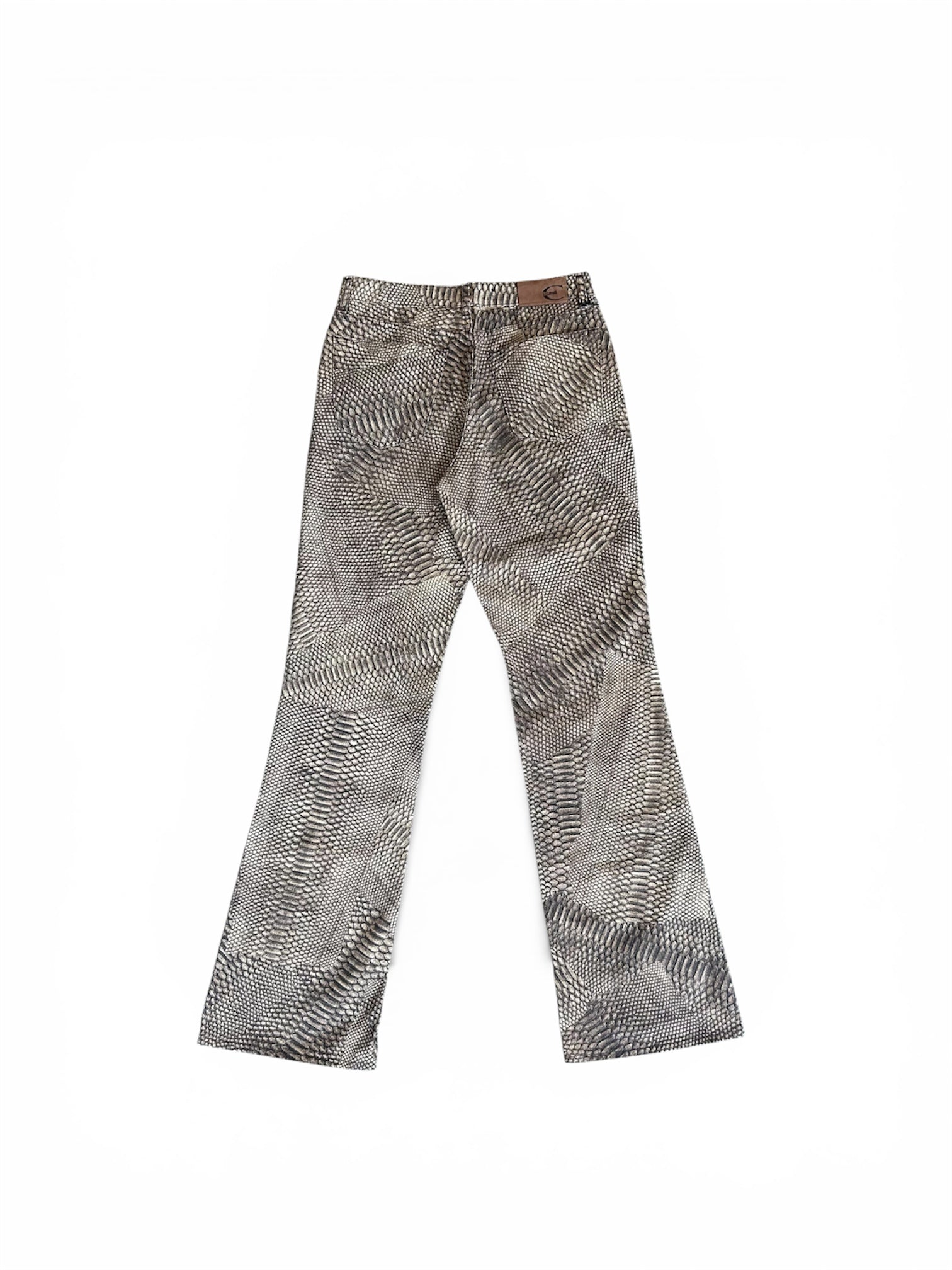 00S BROWN SNAKESKIN PRINT JEANS (NWT)