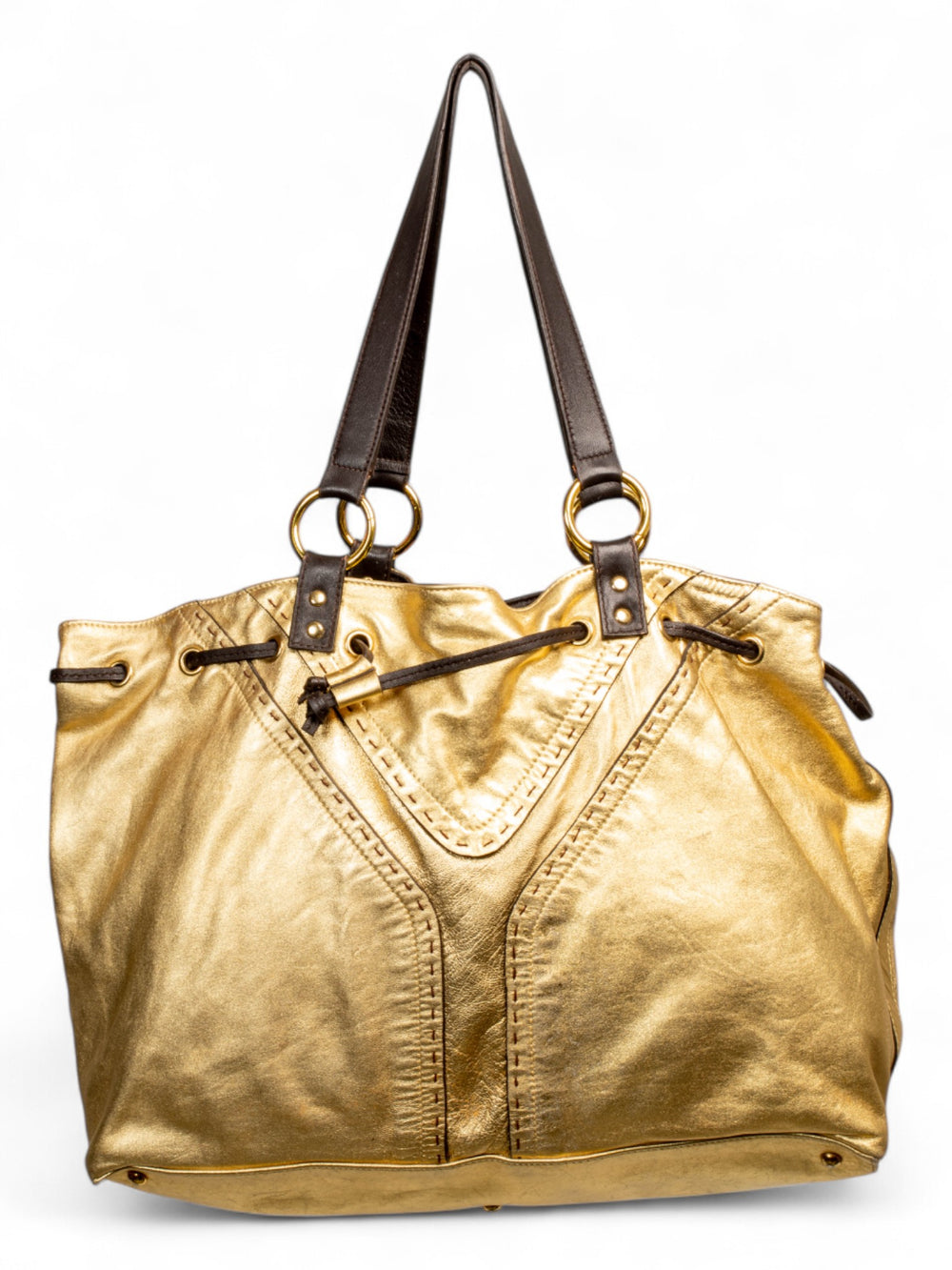 REVERSIBLE LEATHER DOUBLE SAC "Y" TOTE