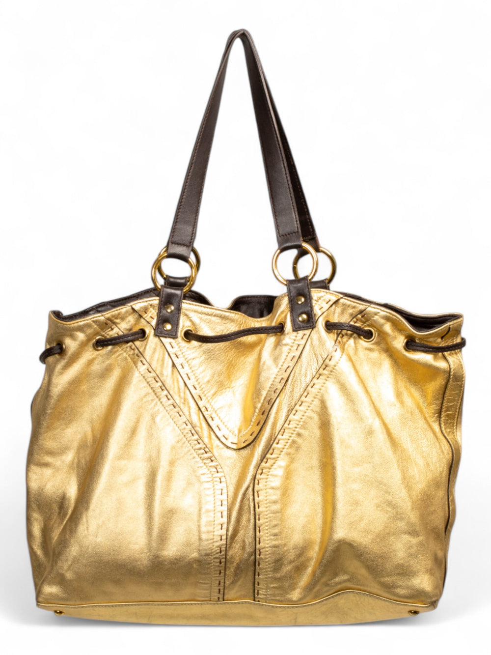 REVERSIBLE LEATHER DOUBLE SAC "Y" TOTE