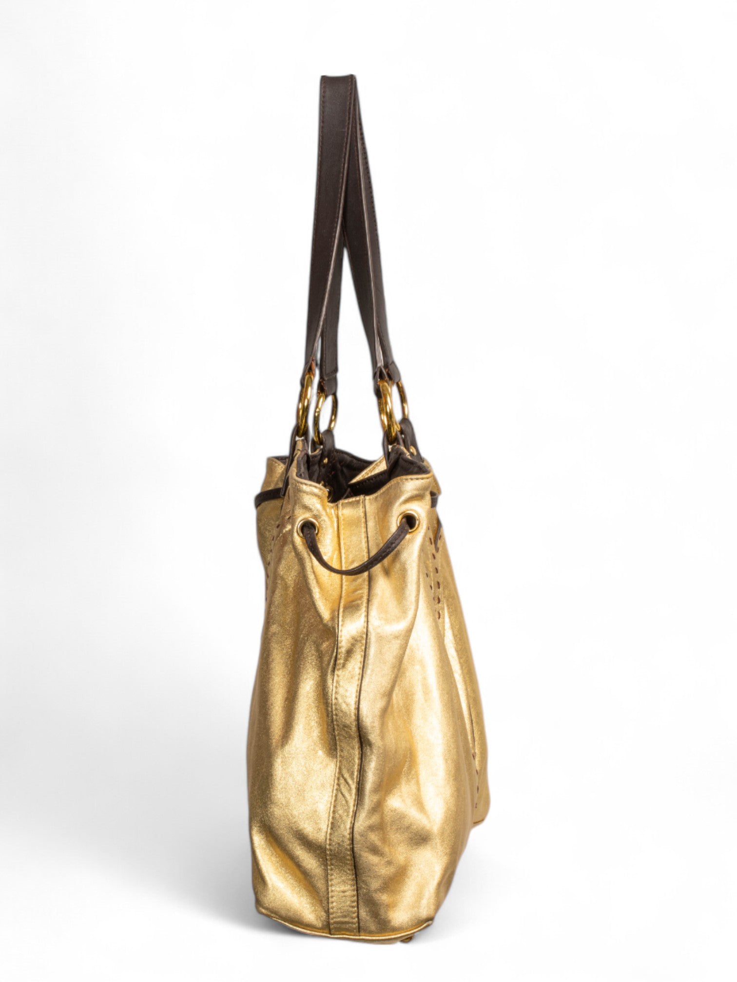 REVERSIBLE LEATHER DOUBLE SAC "Y" TOTE