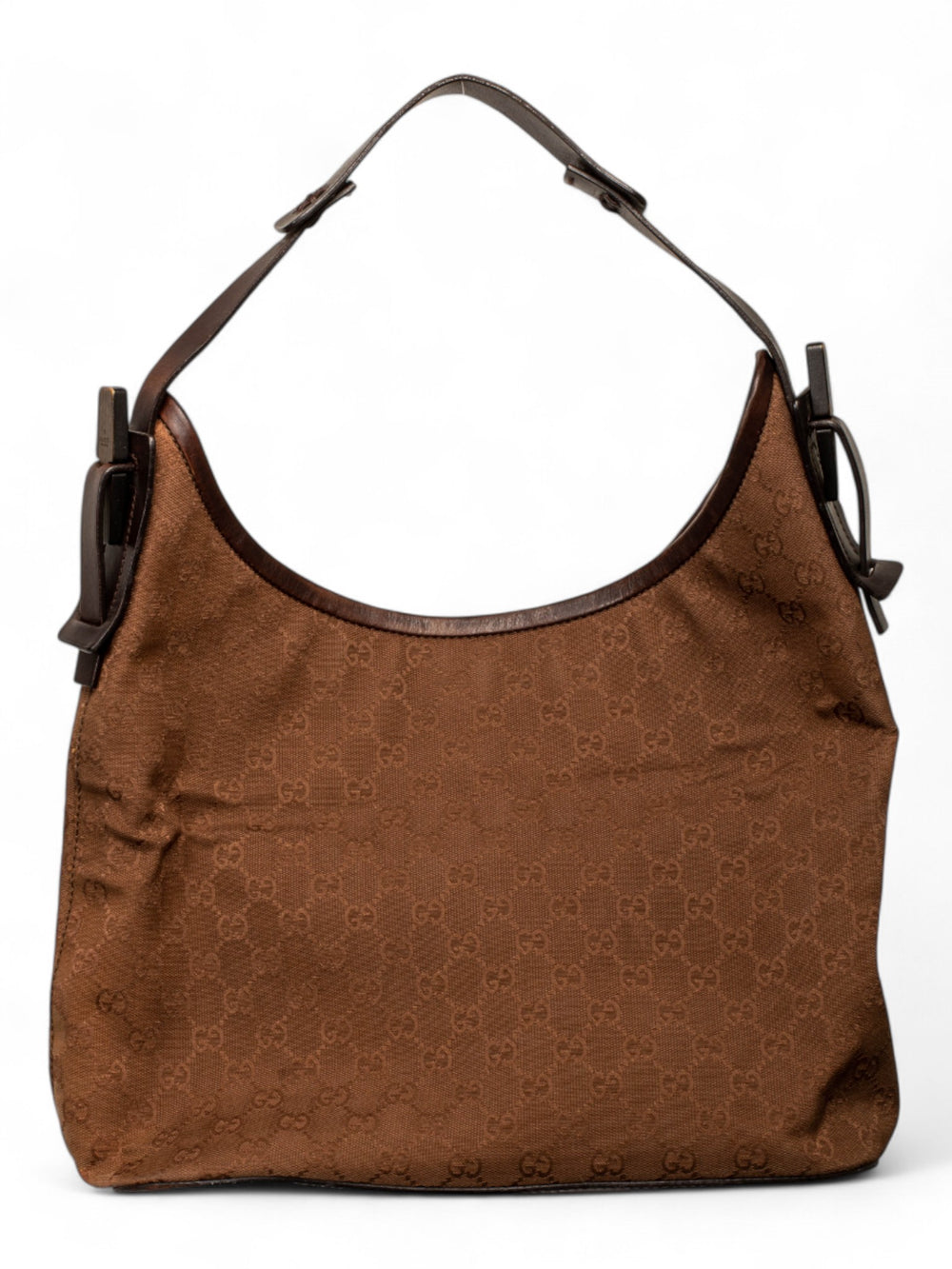 BROWN MONOGRAM HOBO SHOULDER BAG