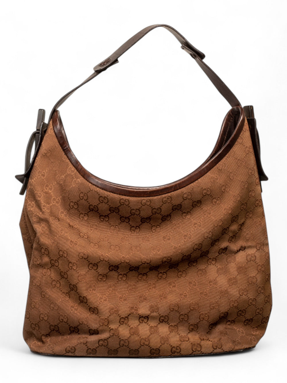 BROWN MONOGRAM HOBO SHOULDER BAG